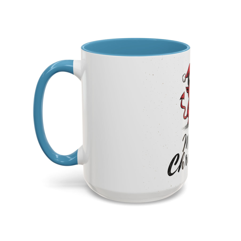 Funny Christmas Coffee Mug - Merry Christmas Devil Design, Holiday Gift, Seasonal Decor, Cute Mug, Kitchen Accessory