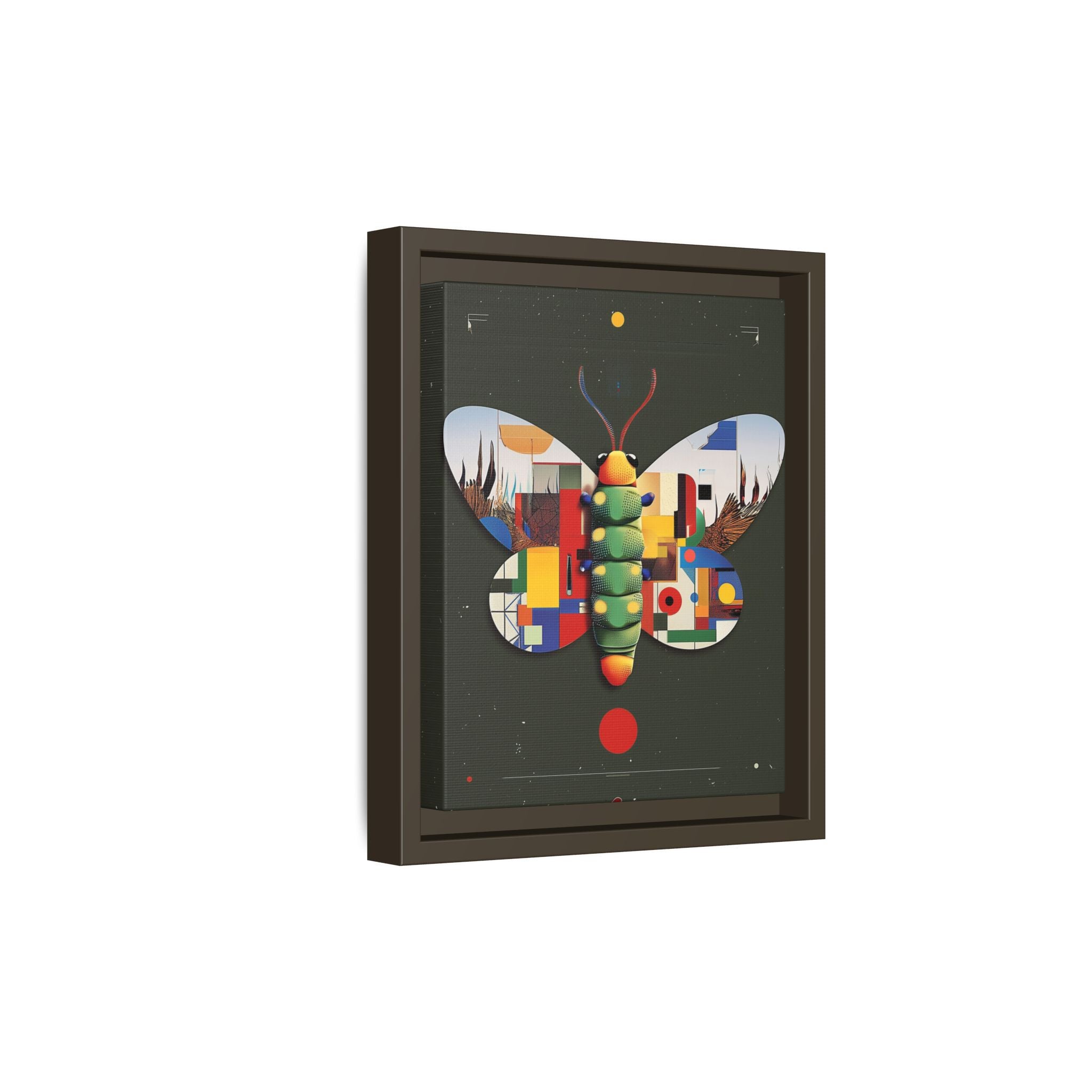 Geometric Butterfly Framed Print : Digital Cubist Interpretation, Modernist Entomological Design   |  Personalized & Custom Orders Available