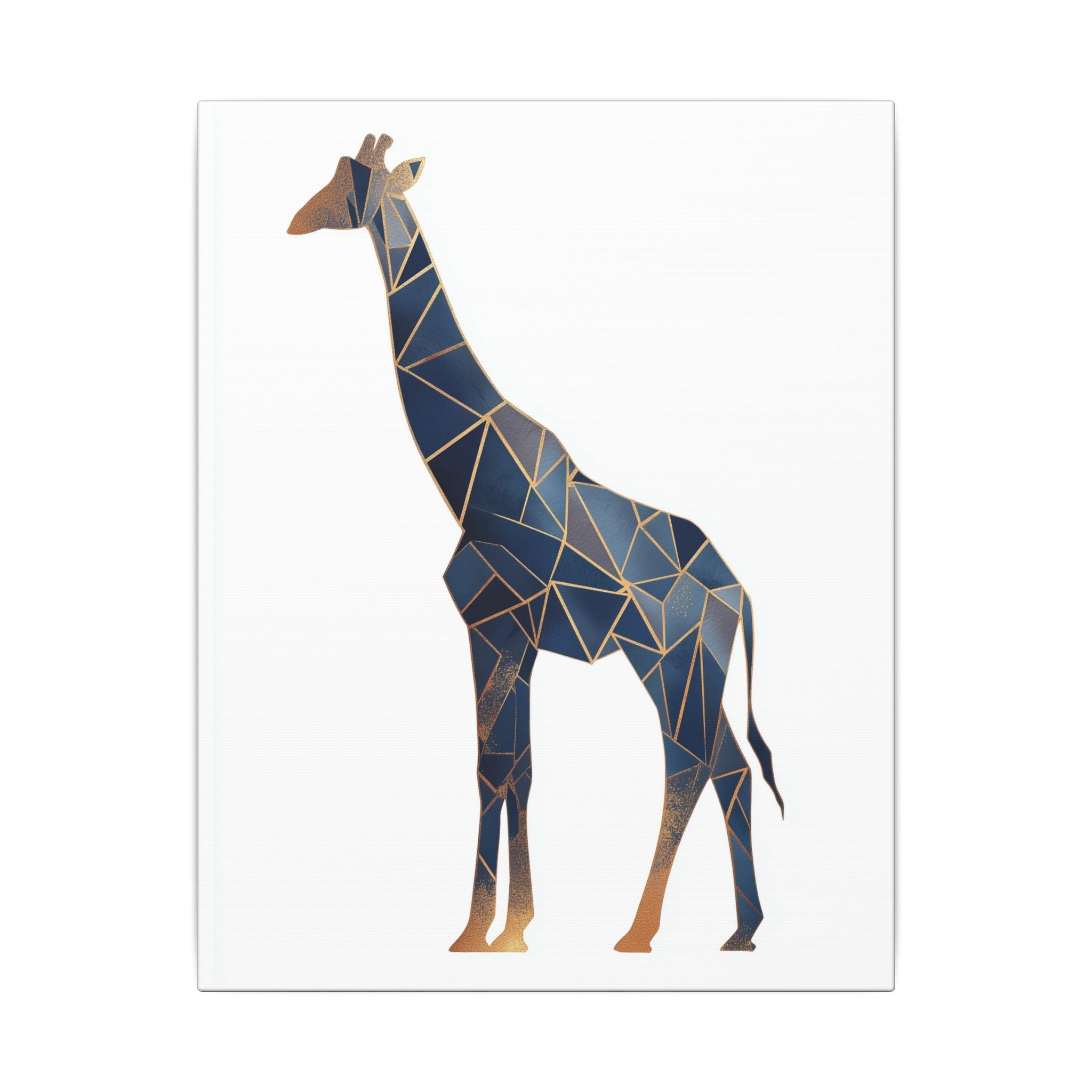 Fractured Geometry: Giraffe in Blue, Mosaic Triangulation, Modern Wildlife Art   |  Personalized & Custom Orders Available