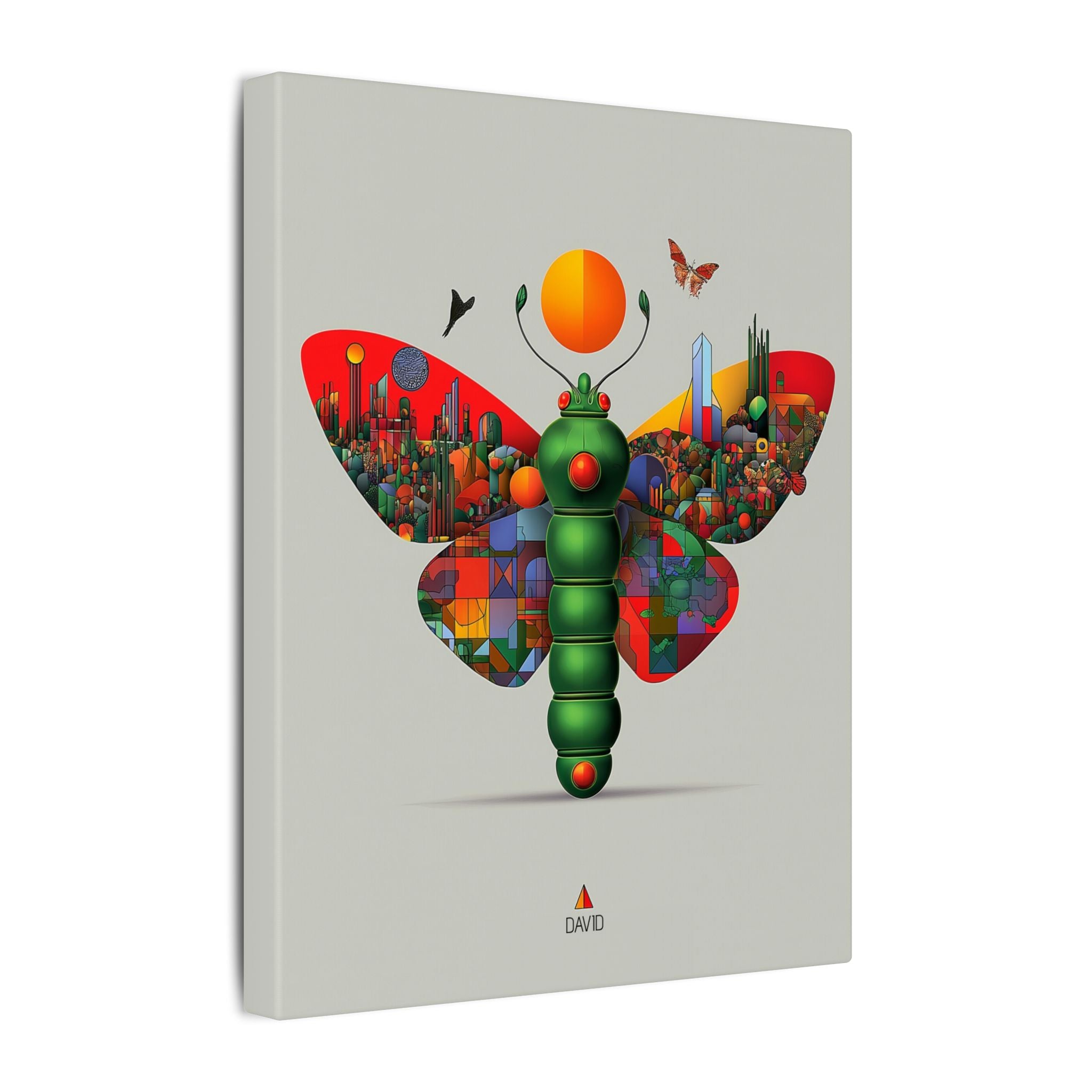 Personalized Butterfly Print: Geometric Urban Landscape, Futuristic Digital Art   |    Custom Orders Available