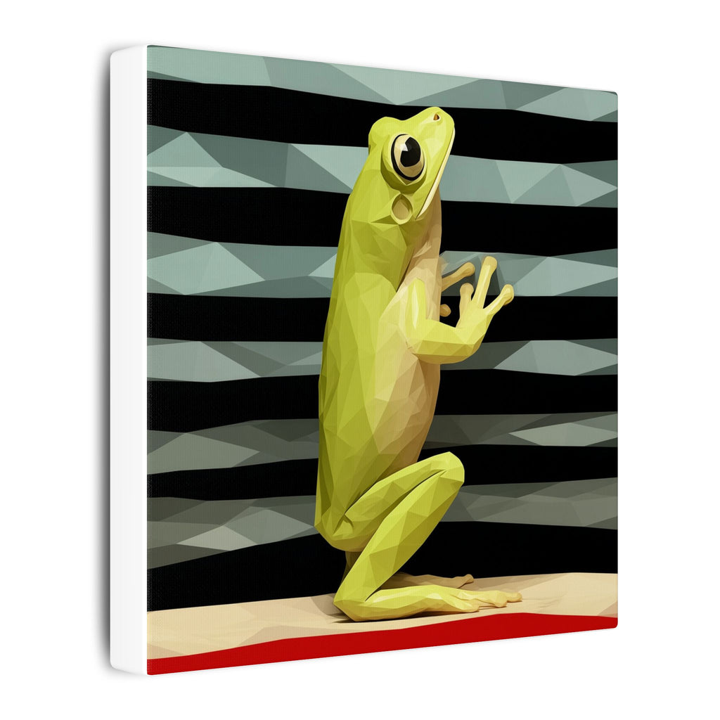 Geometric Frog: Low-Poly Digital Art, Vibrant Yellow Amphibian Illustration   |    Custom Orders Available