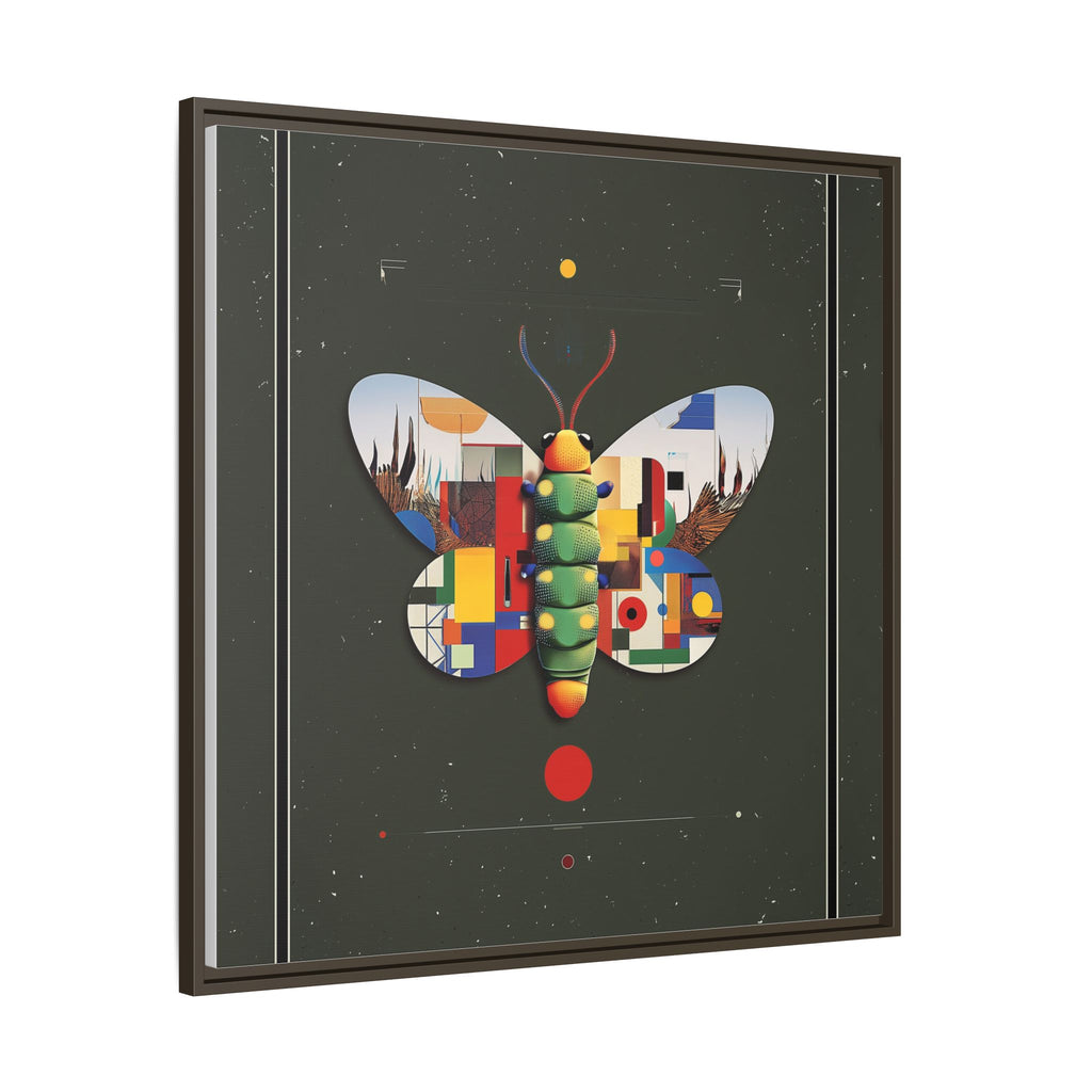 Geometric Butterfly Framed Print : Digital Cubist Interpretation, Modernist Entomological Design   |  Personalized & Custom Orders Available