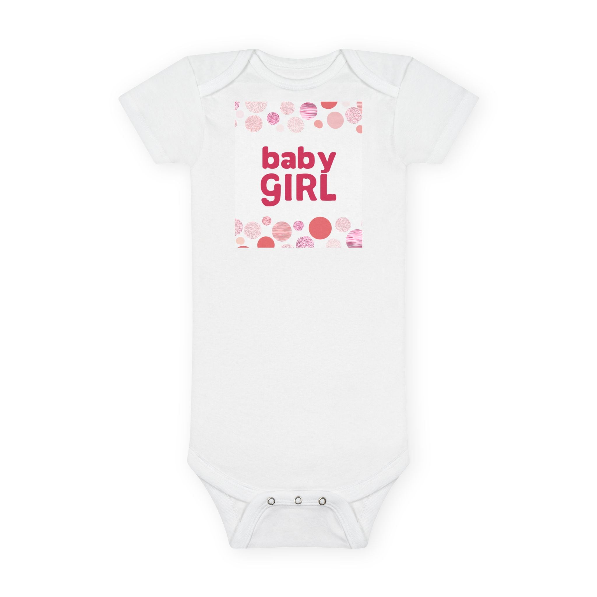 Baby Girl Onesie® Organic Bodysuit – Pink Polka Dot Newborn Gift