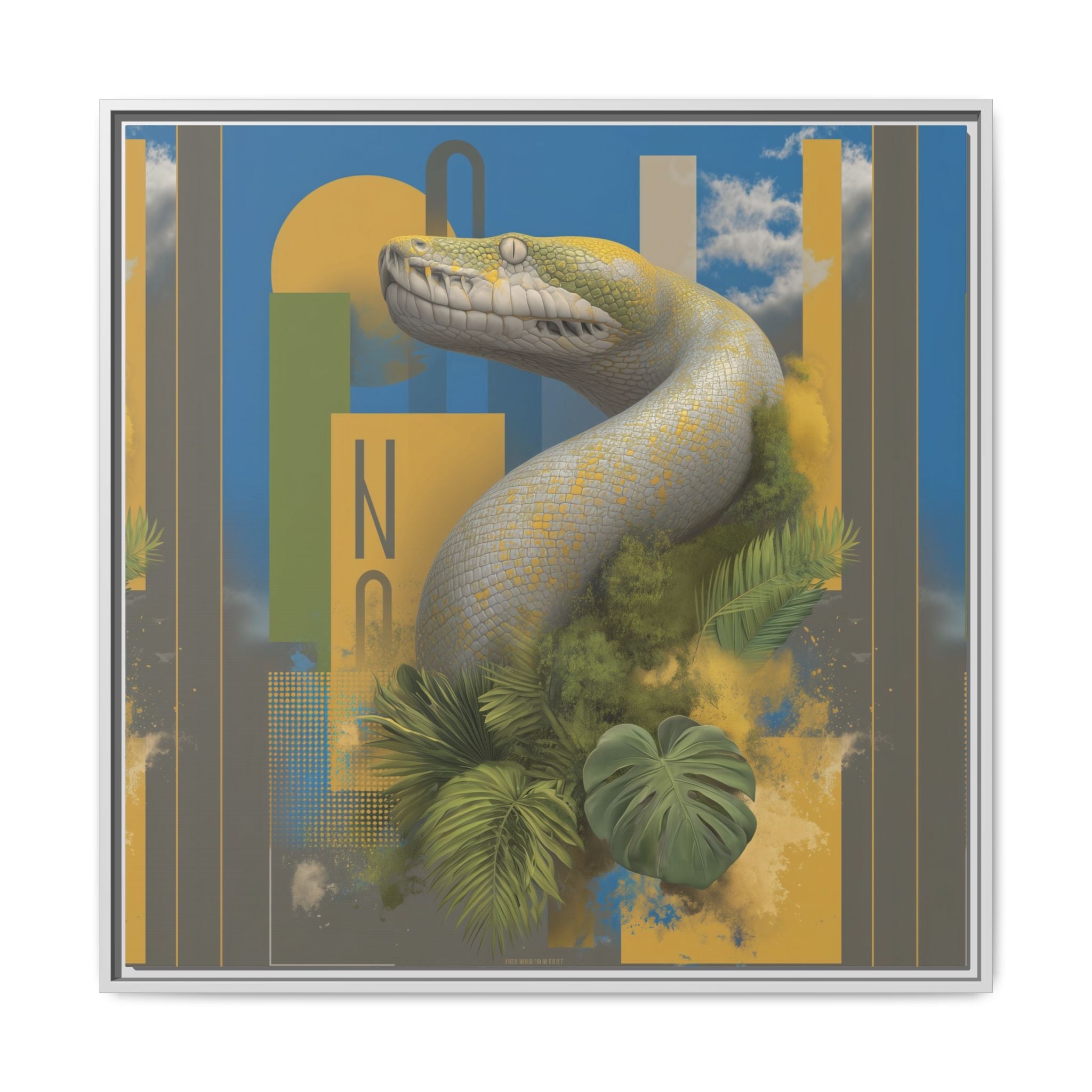 Serpent's Geometry: Tropical Realism, Digital Wildlife Composition   |    Custom Orders Available