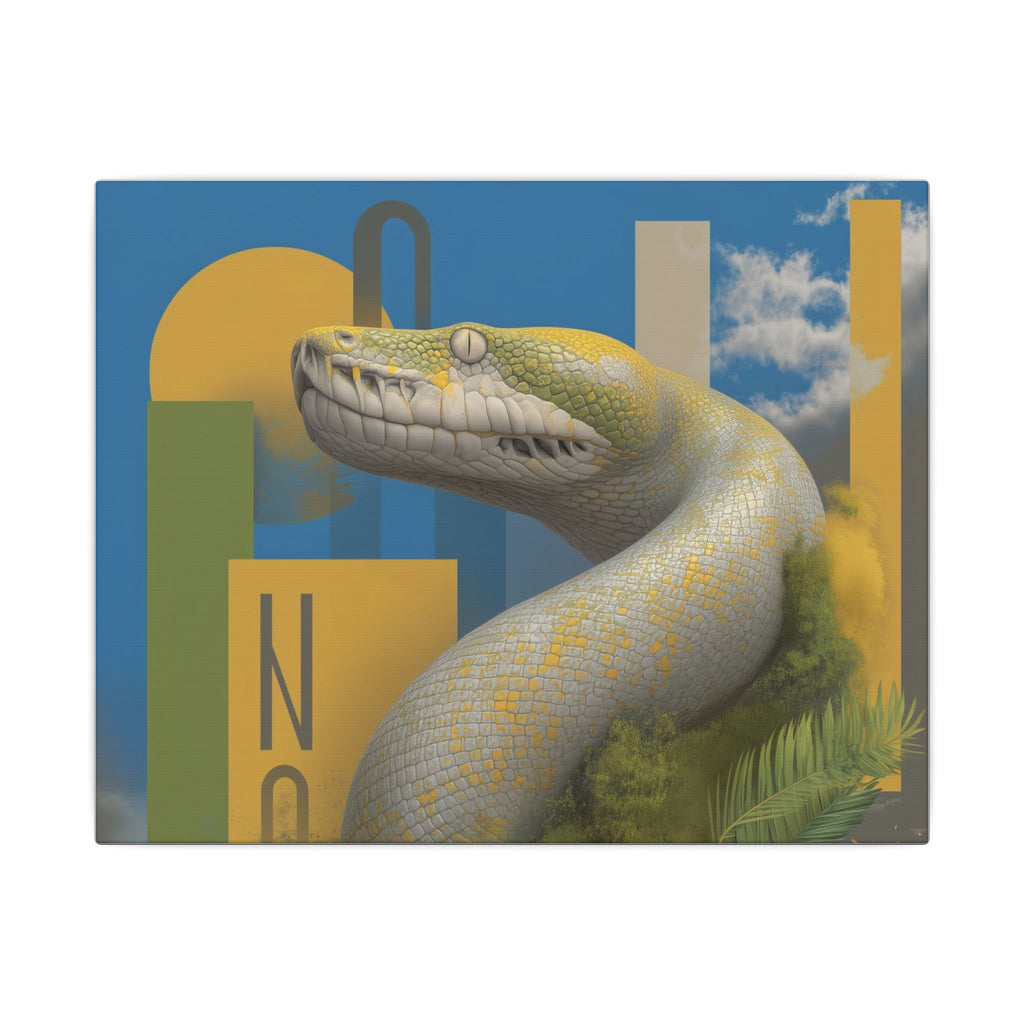 Serpent Sovereignty: Digital Wildlife Illustration, Geometric Botanical Landscape   |    Custom Orders Available