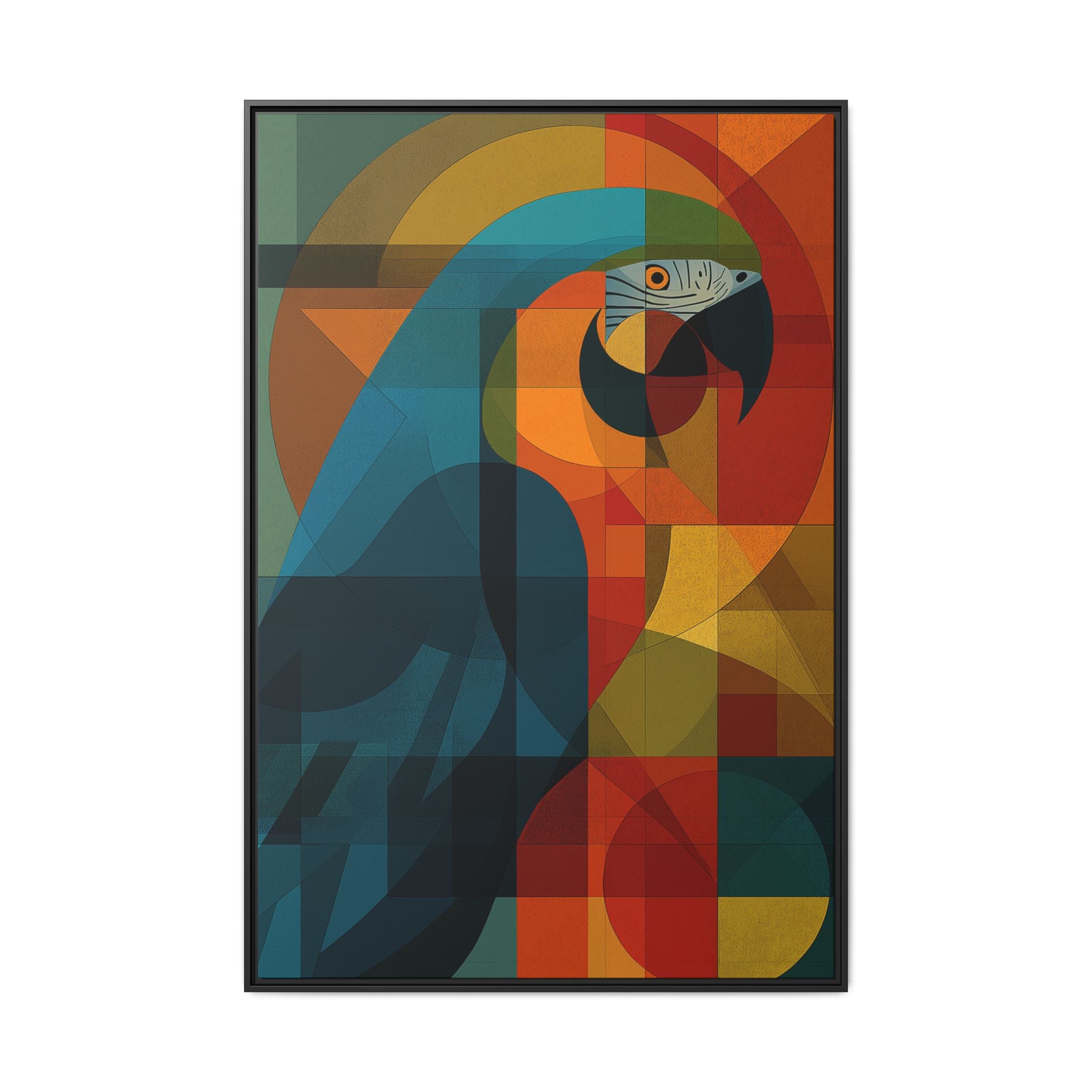 Cubist Parrot Prisma: Geometric Bird Art, Modernist Color Block Design   |    Custom Orders Available