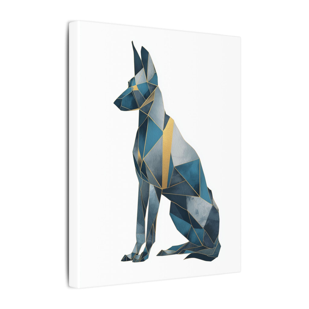 Crystalline Canine: Geometric Dog Portrait, Digital Art Polygon Style, Modern Architectural Animal Design   |  Personalized & Custom Orders