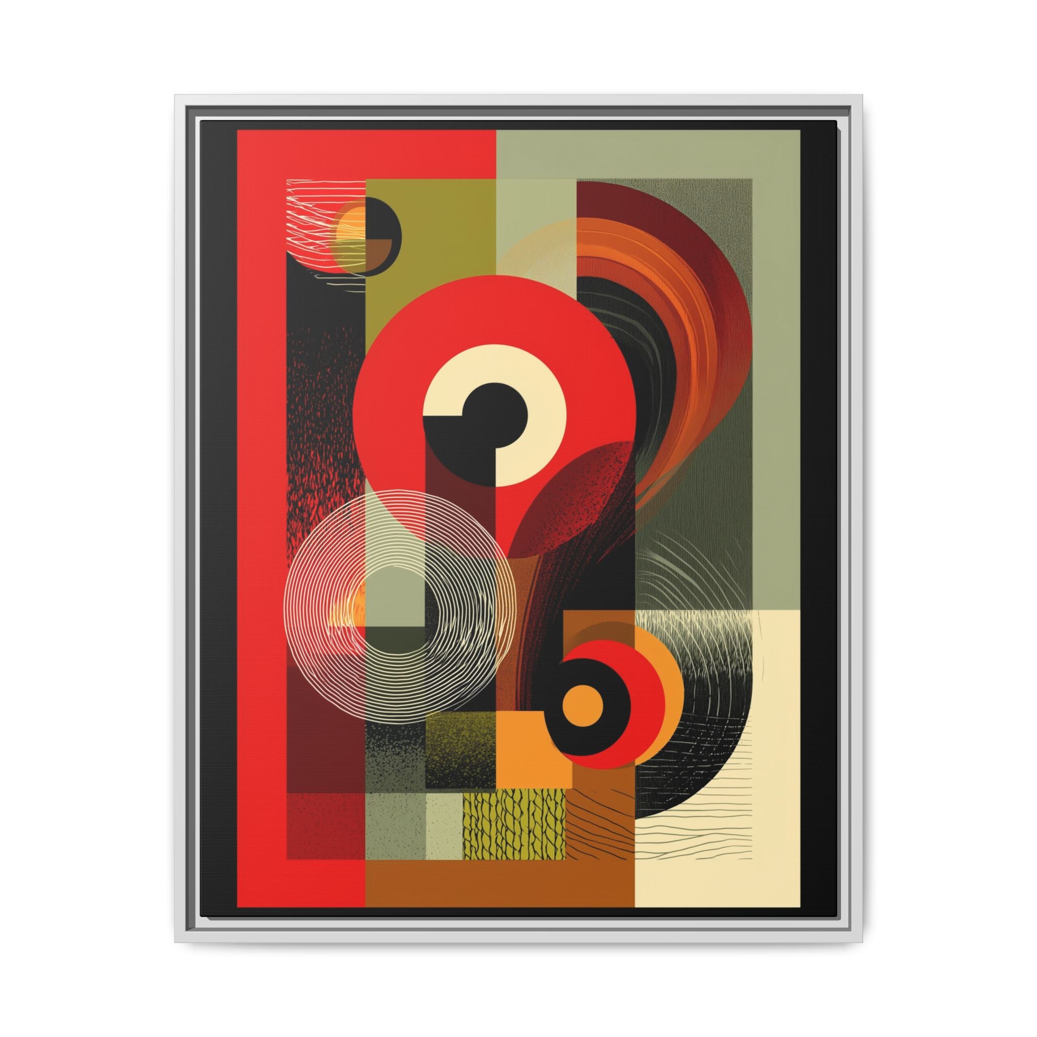 Chromatic Geometrics: Abstract Constructivist Composition, Modernist Color Blocking, Layered Circular Forms   |   Custom Orders Accepted