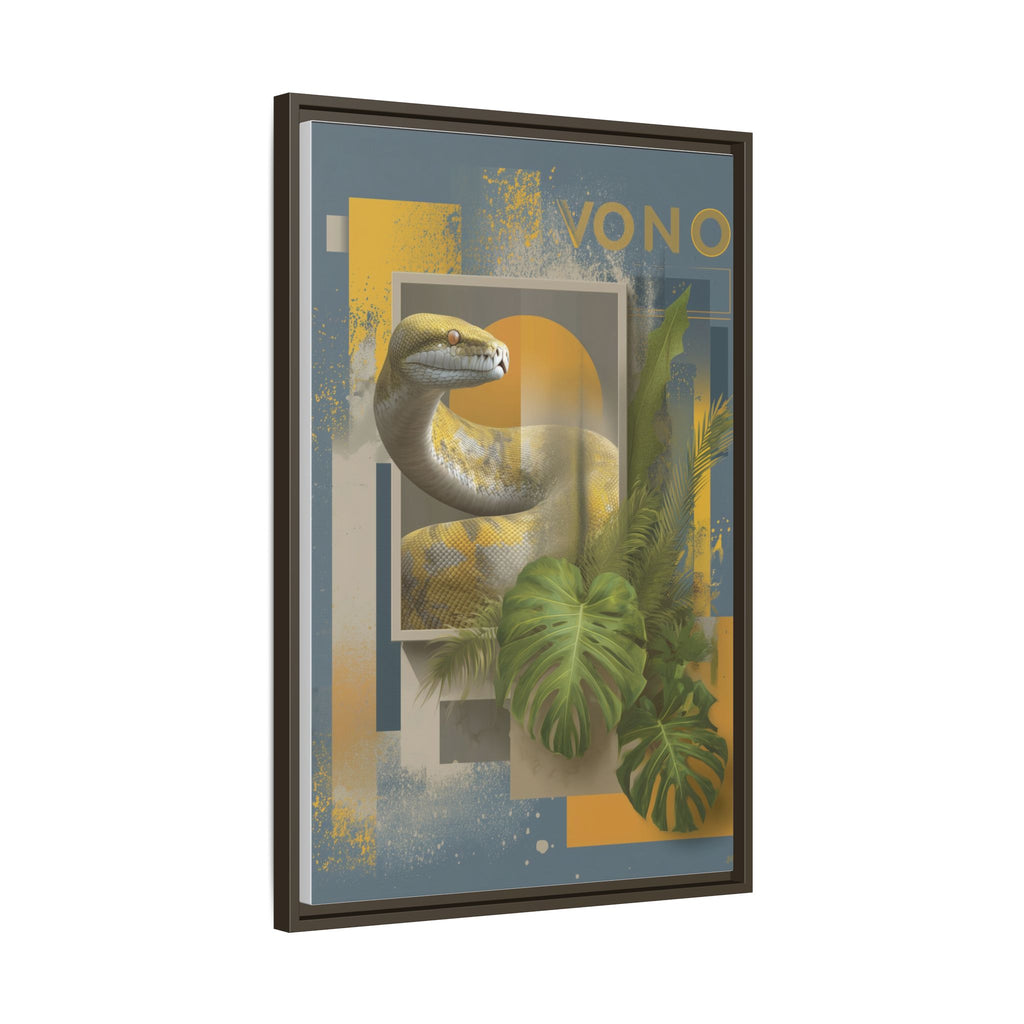 Serpent of Geometric Dimensions: Tropical Vono Design, Abstract Wildlife Art   |  Personalized & Custom Orders Available
