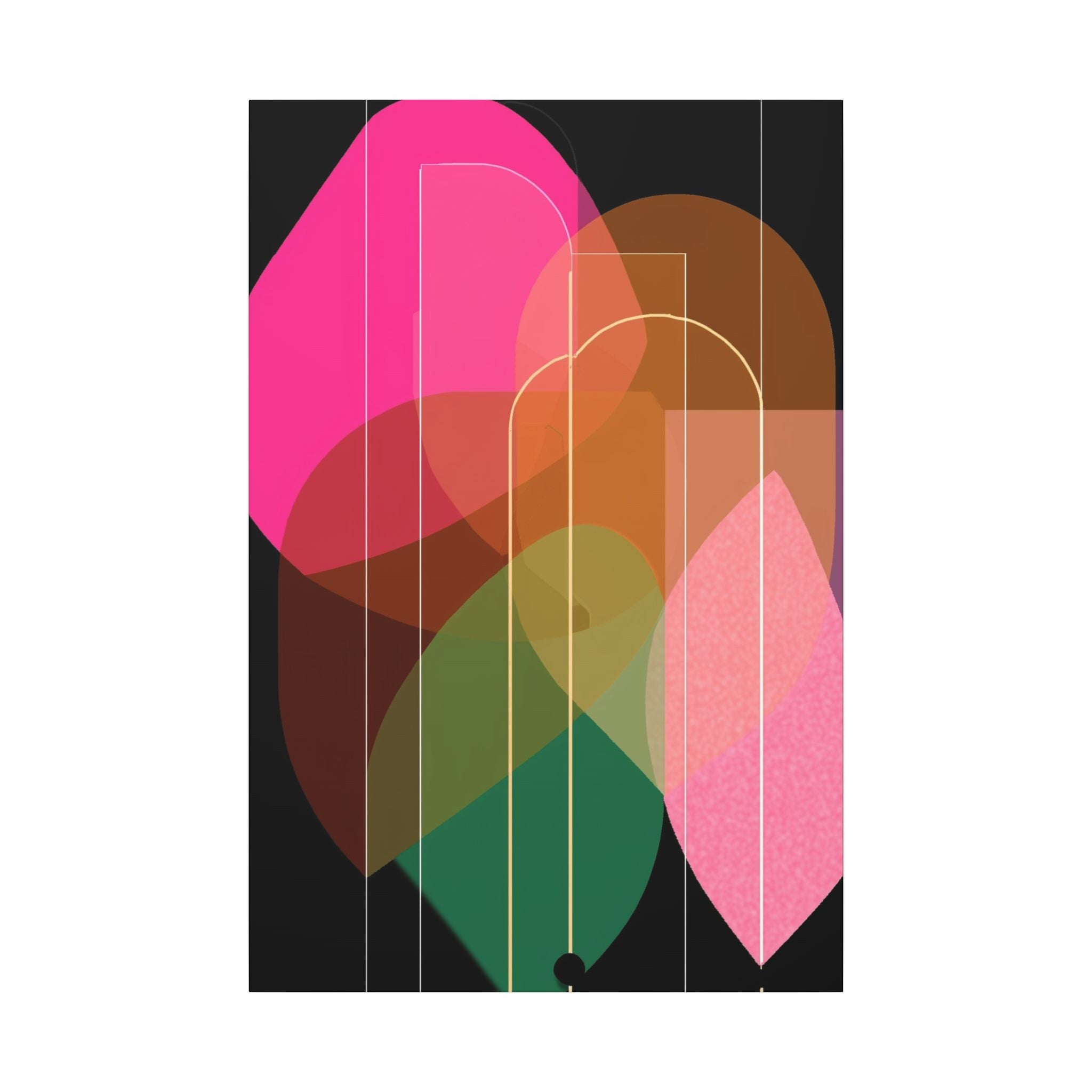 Chromatic Convergence: Layered Abstract Forms, Organic Geometric Interplay, Translucent Color Spectrum   |   Custom Orders Accepted