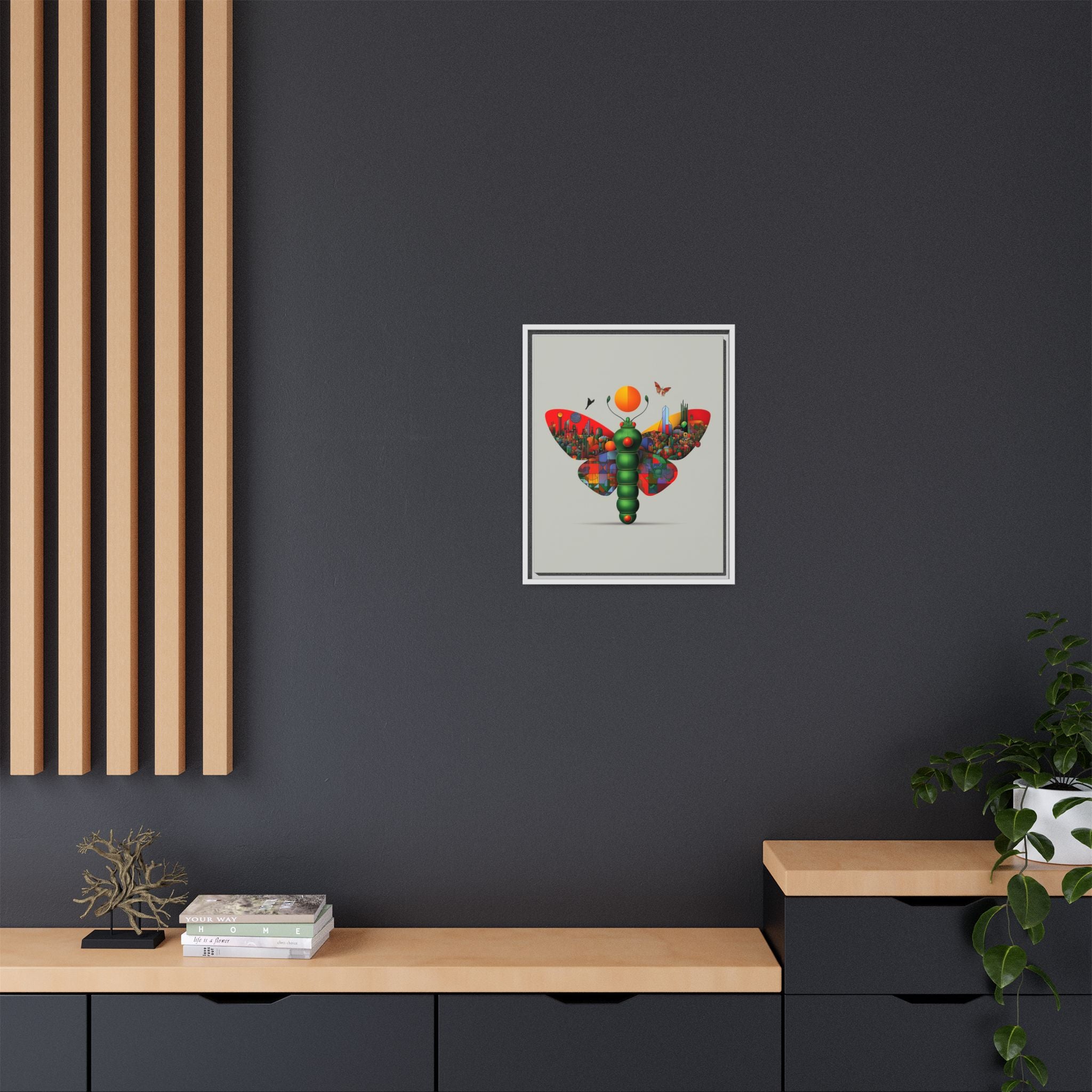 Urban Metamorphosis: Geometric Butterfly Cityscape, Cubist Digital Illustration   |    Custom Orders Available