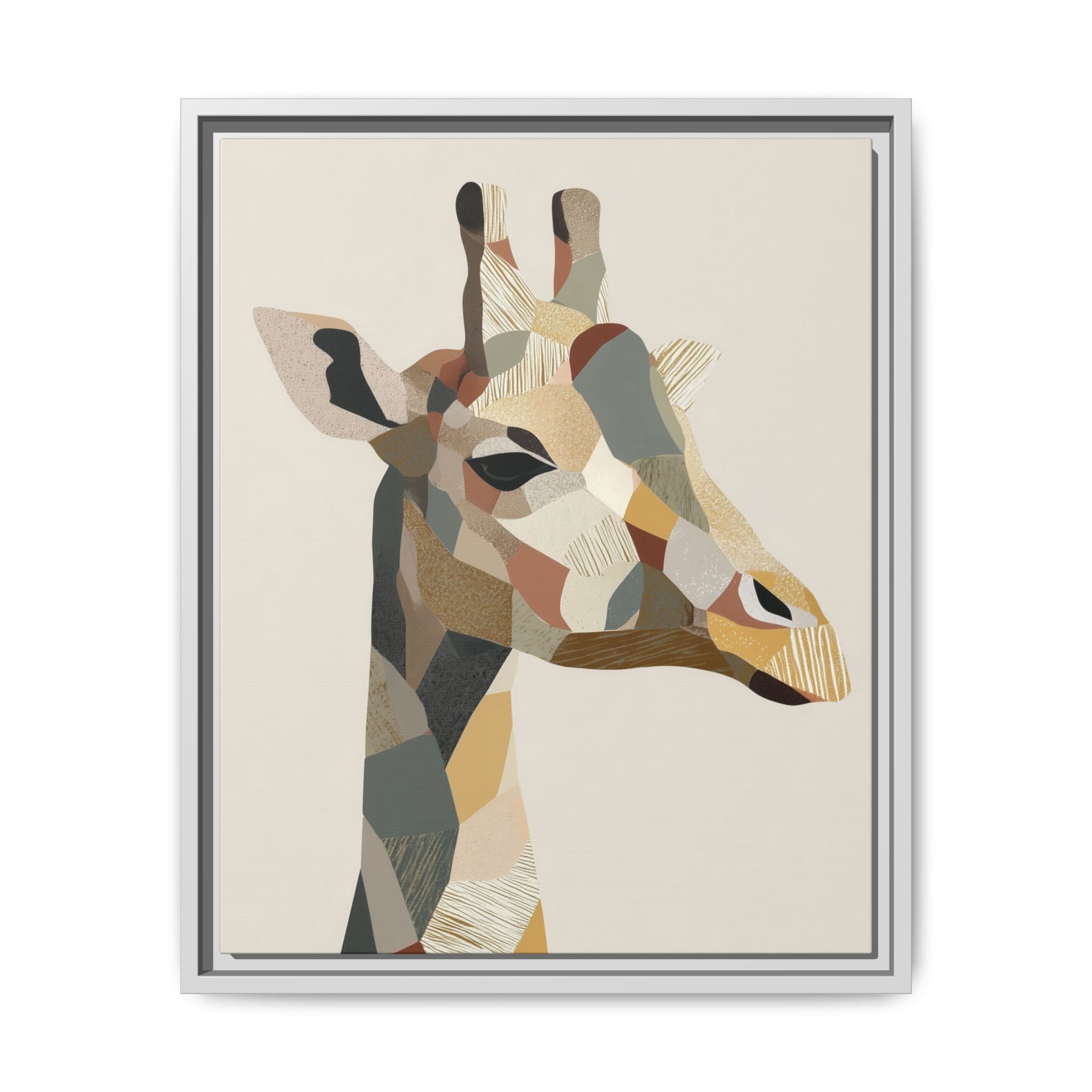 Geometric Giraffe: Cubist Wildlife Abstraction, Polygon Animal Portrait   |  Personalized & Custom Orders Available