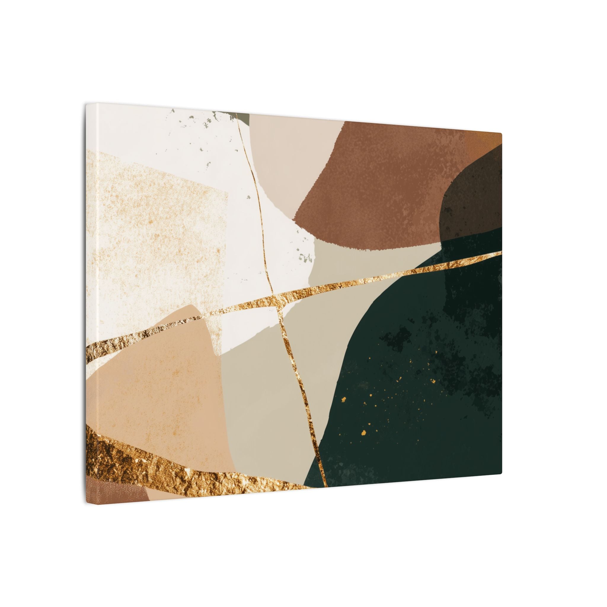 Canvas Print, Abstract Earthy Gold Wall Art, Modern Designer Home Decor, Stretched Matte Canvas; Thick, Multi-Size, Office Decor