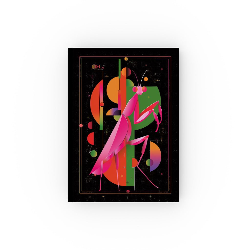 Cosmic Mantis: Geometric Insect Art, Cubist Space Illustration Personalized Journal   |