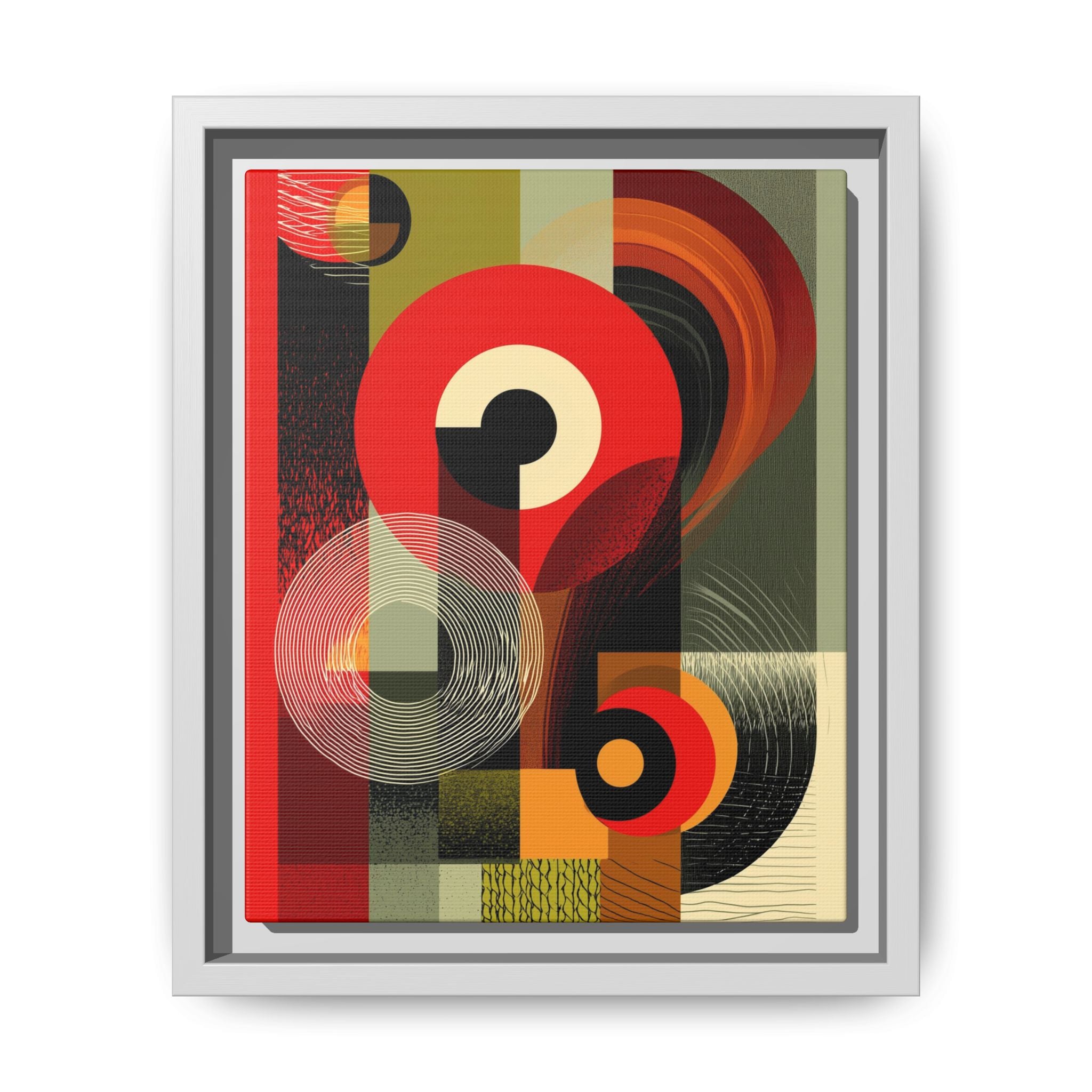 Chromatic Geometrics: Abstract Constructivist Composition, Modernist Color Blocking, Layered Circular Forms   |   Custom Orders Accepted