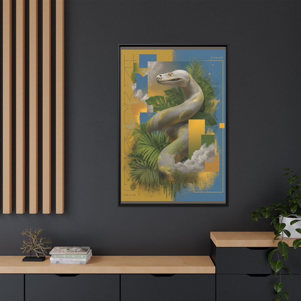 Serpent of Surreal Geometries: Tropical Hyperrealism, Digital Snake Illustration   |    Custom Orders Available