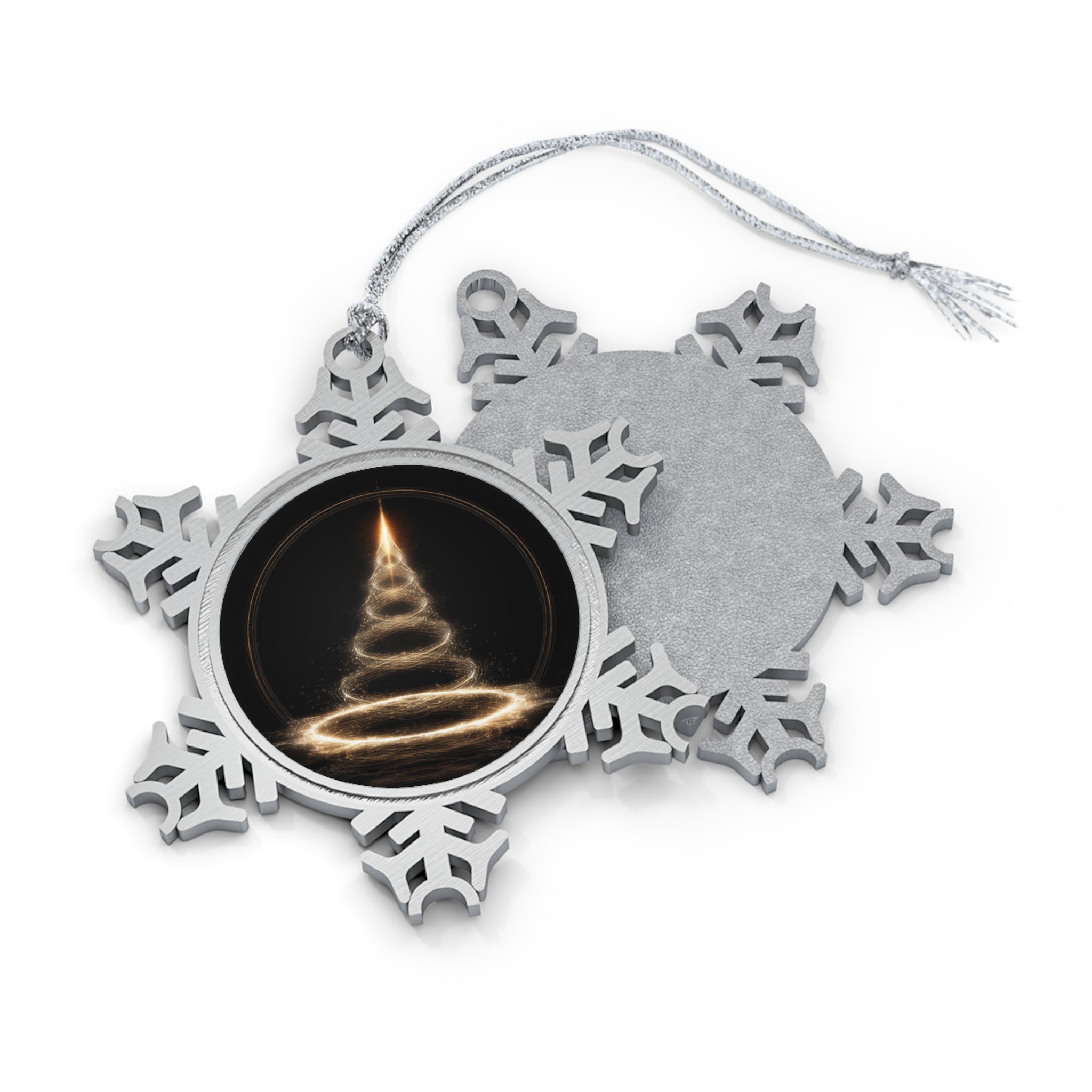 Elegant Pewter Snowflake Ornament for Holiday Decor, Christmas Gift, Winter Celebration, Tree Decoration, Keepsake