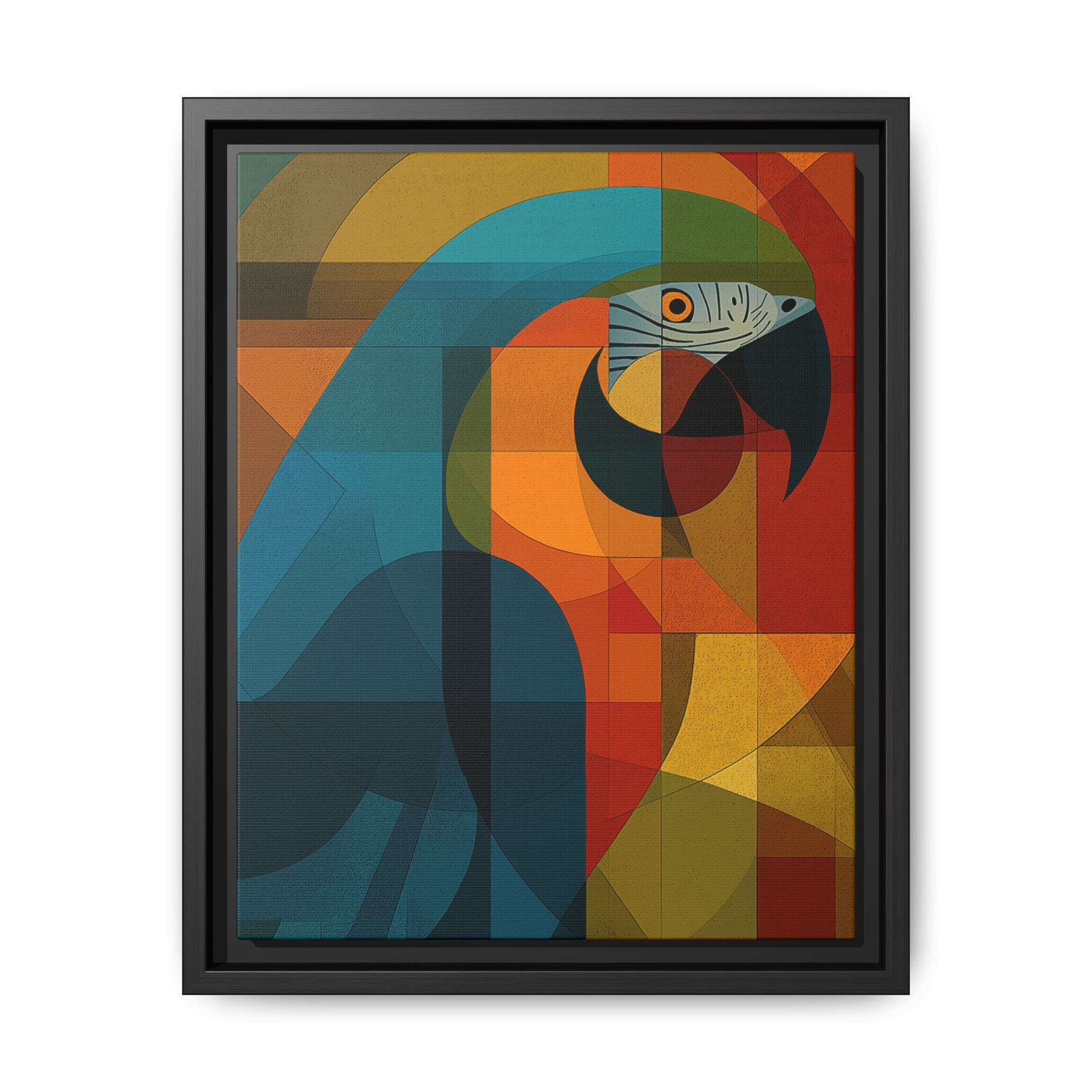 Prismatic Macaw: Geometric Avian Portrait, Cubist Color Composition   |    Custom Orders Available