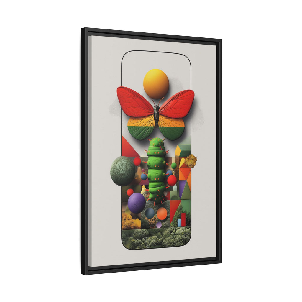 Metamorphosis Framed Print : Geometric Nature Transformation, Vibrant Butterfly Composition   |  Personalized & Custom Orders Available