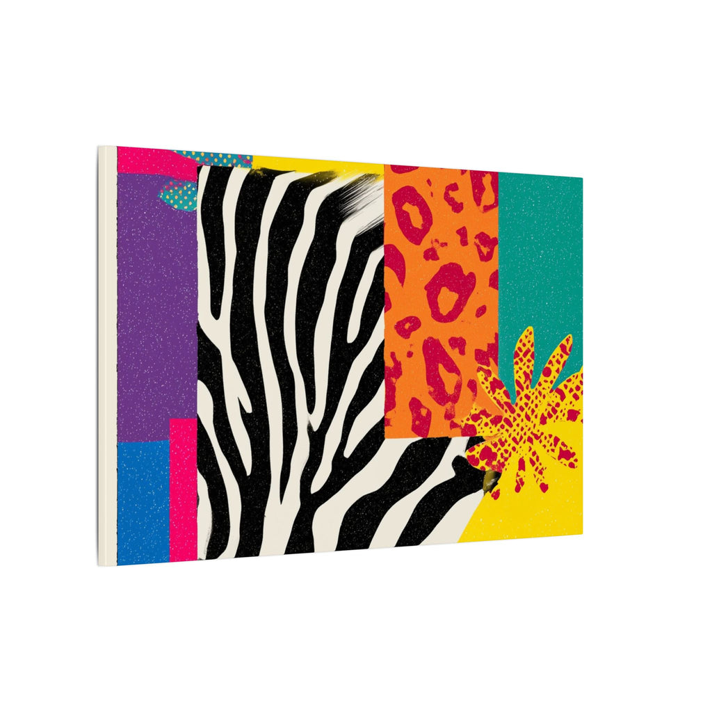 Pop Geometry: Zebra Leopard Fusion, Geometric Color Block, Modern Abstract Design   |   Custom Orders Accepted