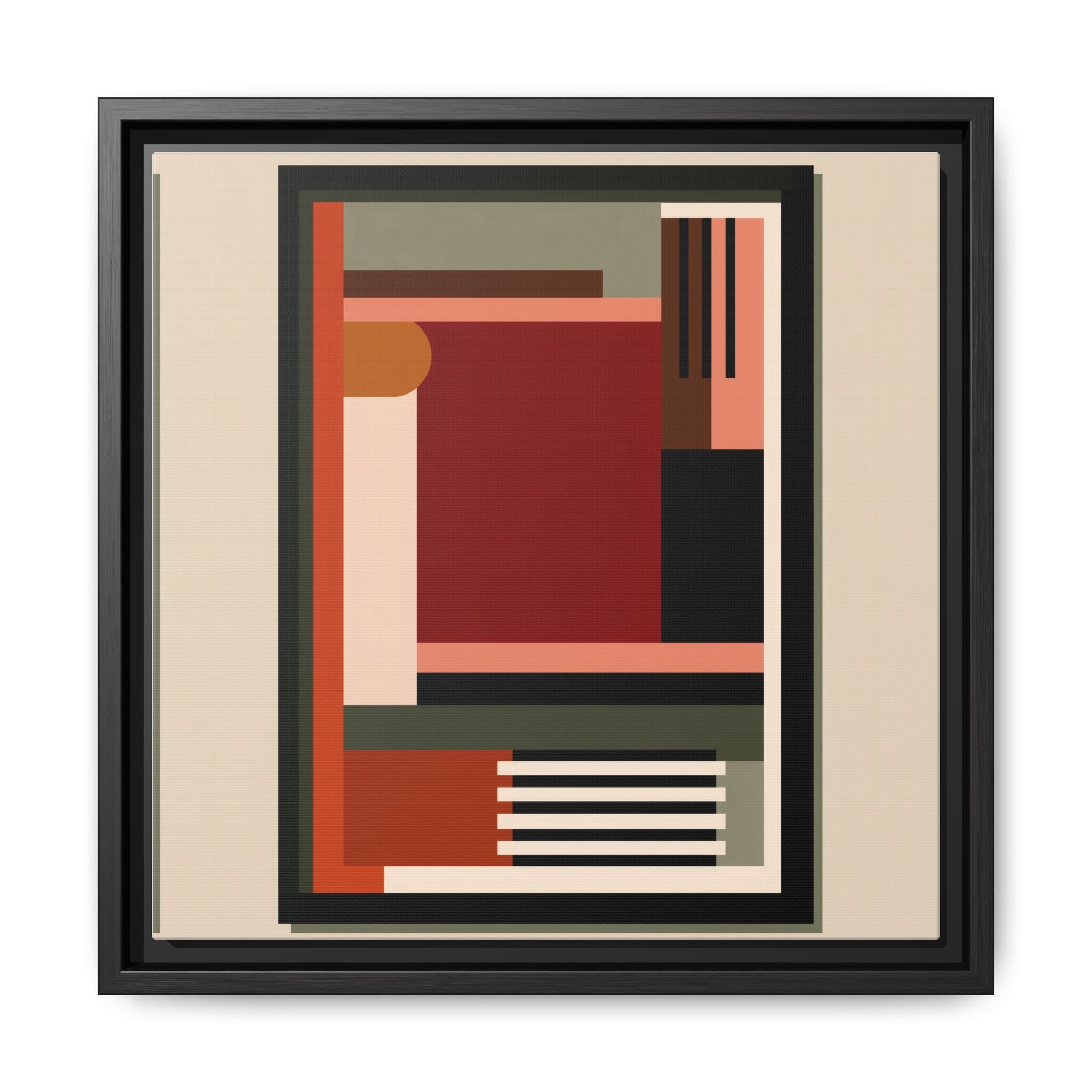 Architectural Geometries: Modern Abstract Composition, Bauhaus-Inspired Design, Geometric Color Blocking   |   Custom Orders Accepted