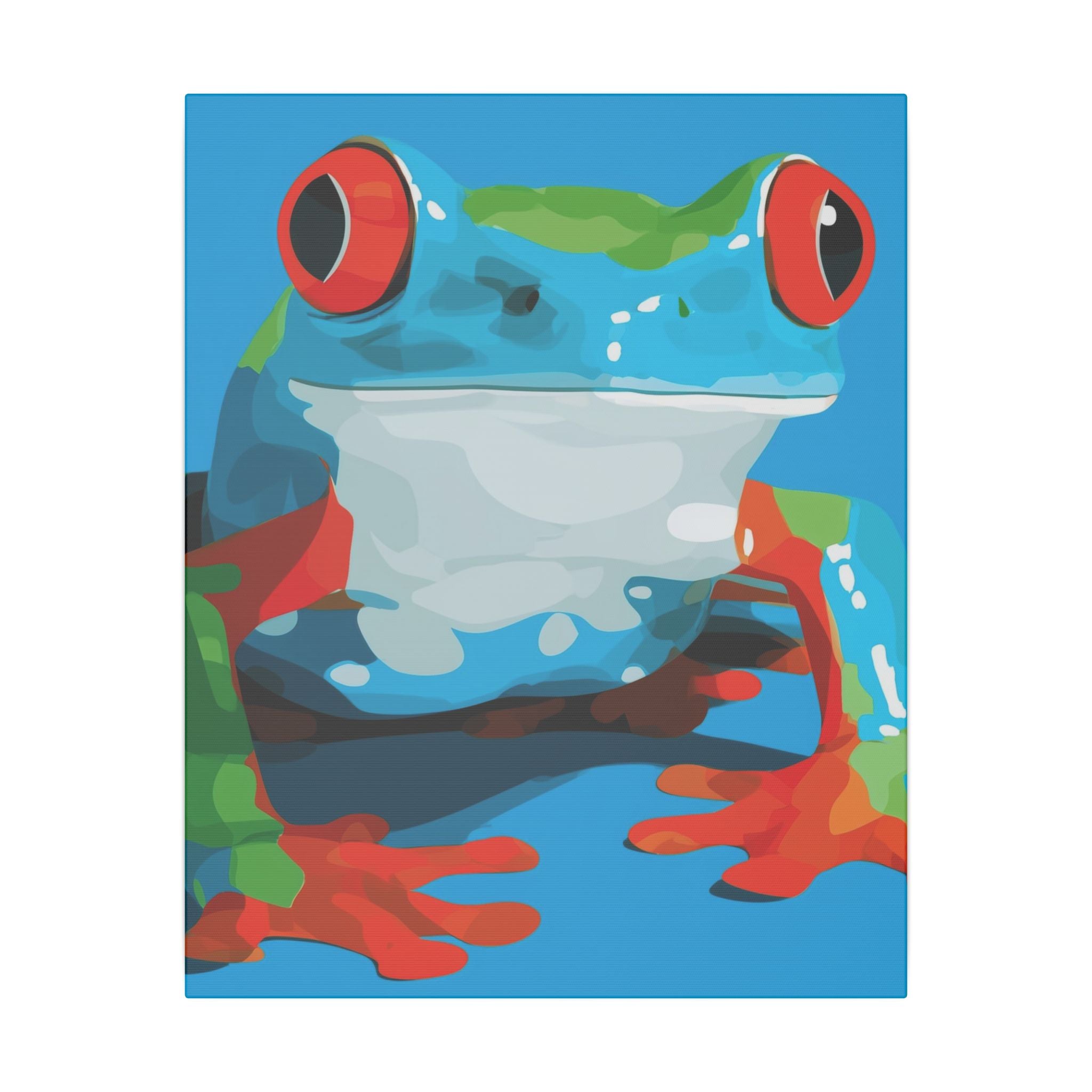 Chromatic Amphibian: Geometric Frog Art, Vibrant Digital Illustration   |    Custom Orders Available