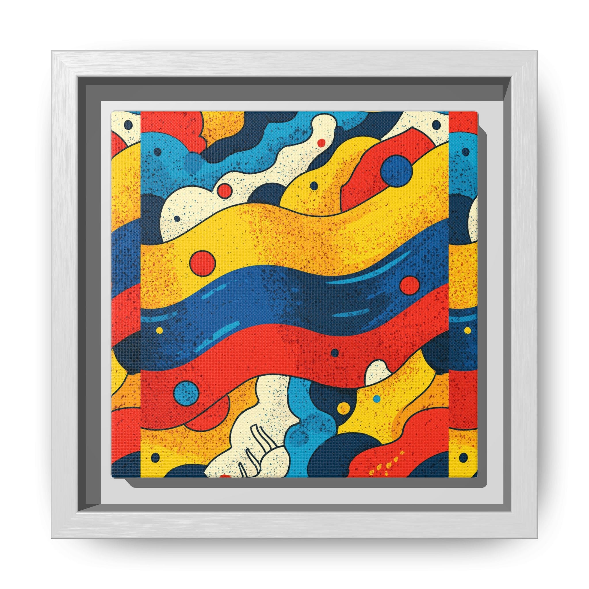 Wave Rhythms: Chromatic Abstraction, Vintage Screen Print Textures, Dynamic Color Composition   |   Custom Orders Accepted
