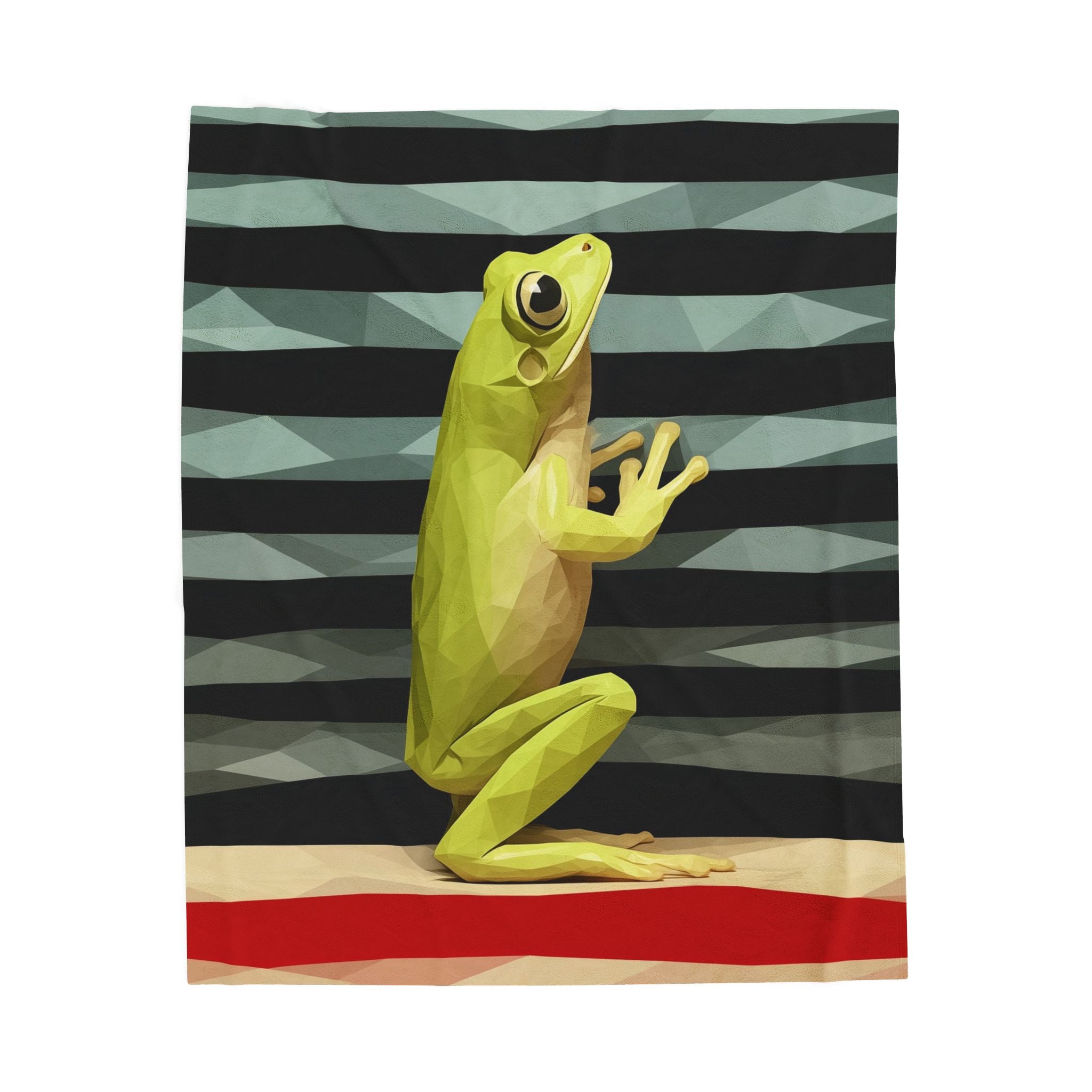 Amphibian Geometry: Low-Poly Frog Portrait, Triangular Wildlife Art   |    Custom Orders Available