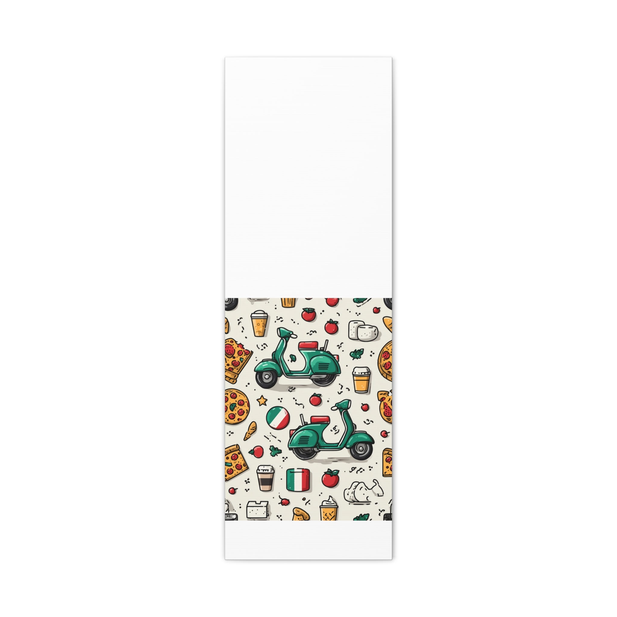 Vibrant Travel Nostalgia Canvas Art, Scooter Decor, Foodie Wall Art, Fun Home Decor, Gift for Adventurers, Kitchen Wall Hanging