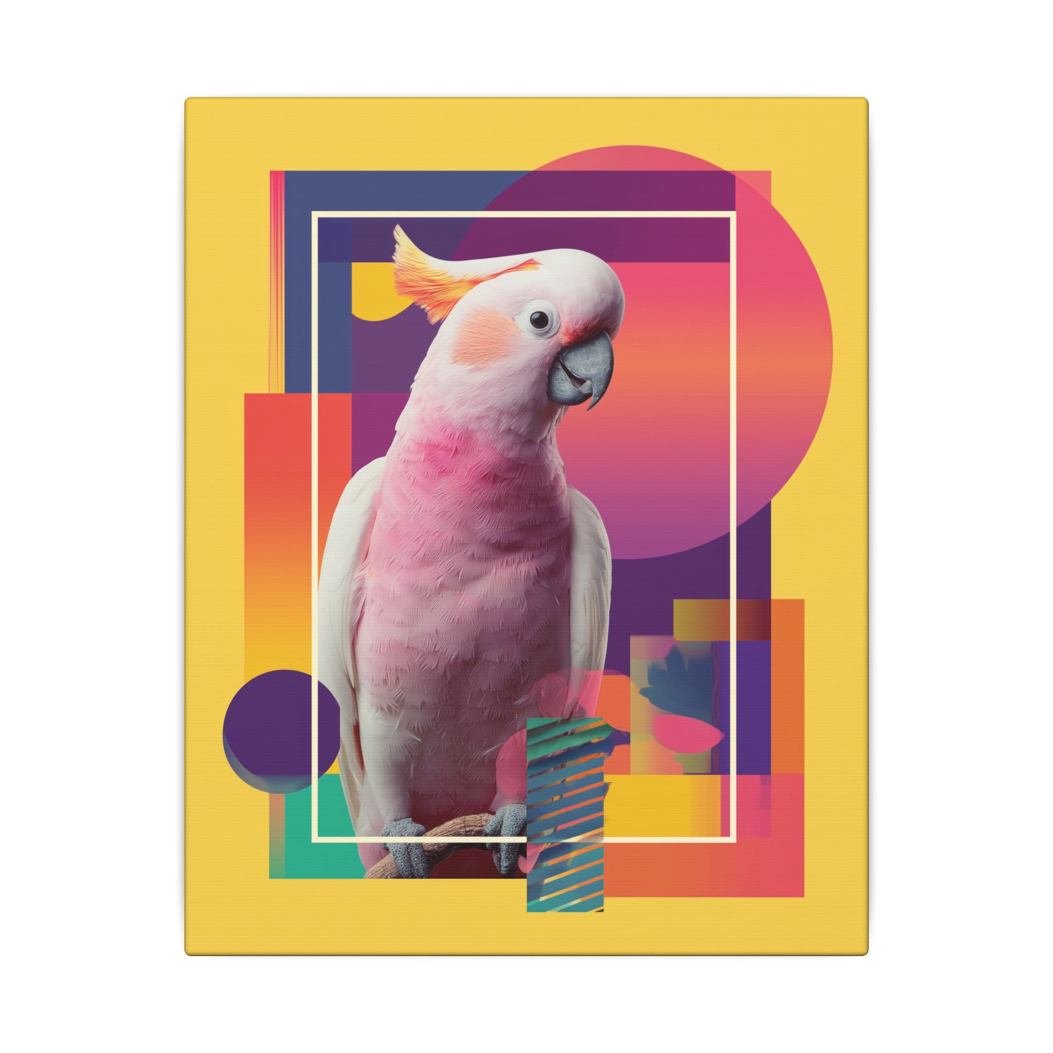 Geometric Cockatoo: Pop Art Wildlife Portrait, Modern Graphic Design Illustration   |    Custom Orders Available