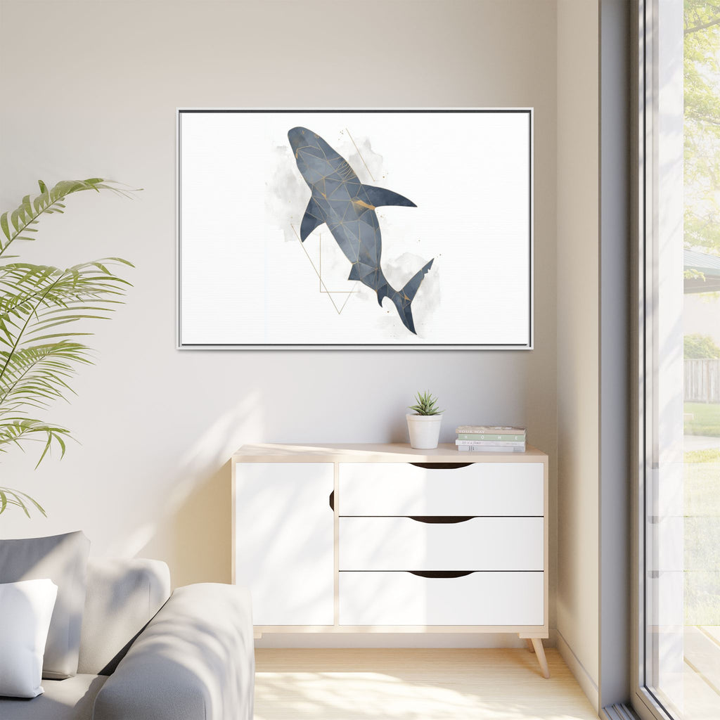 Aquatic Geometry: Shark Polygon Abstraction, Oceanic Digital Art   |  Personalized & Custom Orders Available