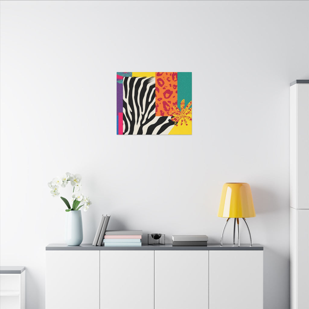 Copy of Pop Geometry: Zebra Leopard Fusion, Geometric Color Block, Modern Abstract Design   |   Custom Orders Accepted