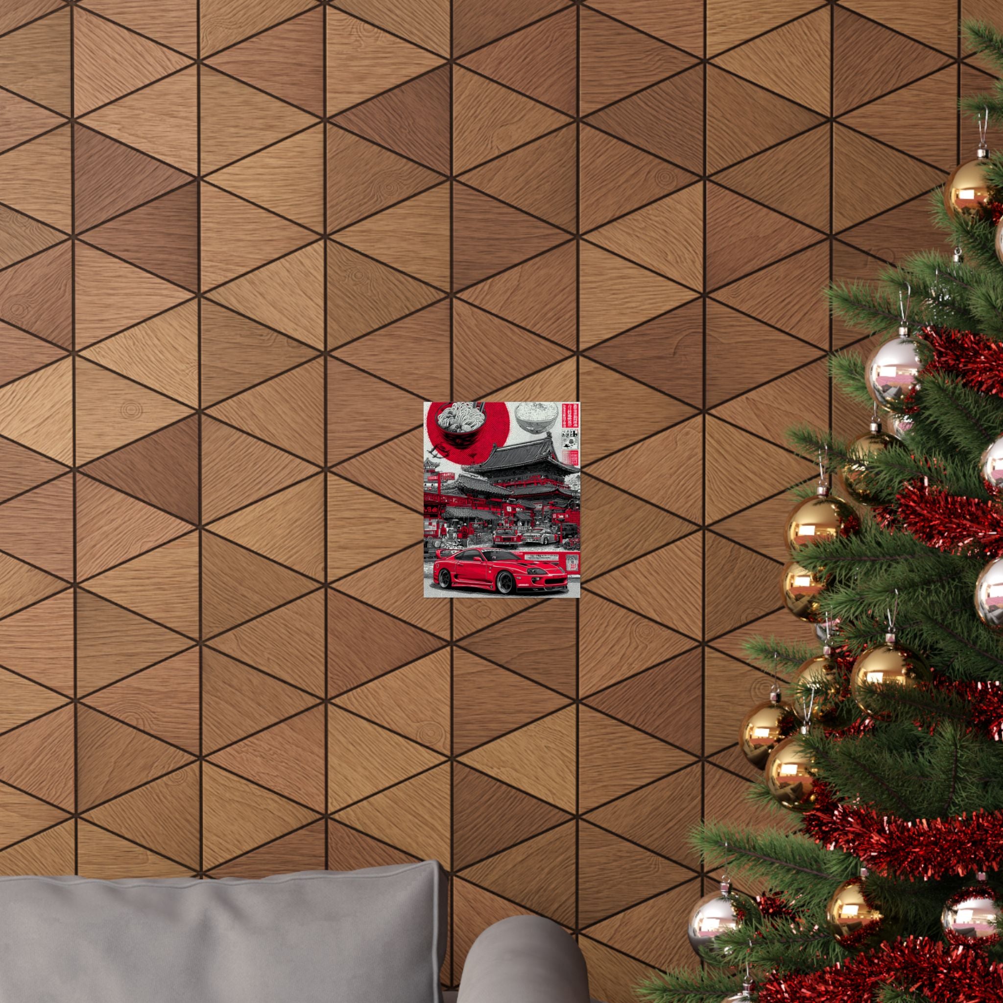 Vintage Japanese Art Poster, Retro Car Wall Art, Anime Room Decor, Japanese Culinary Culture Print, Gifts for Car Lovers