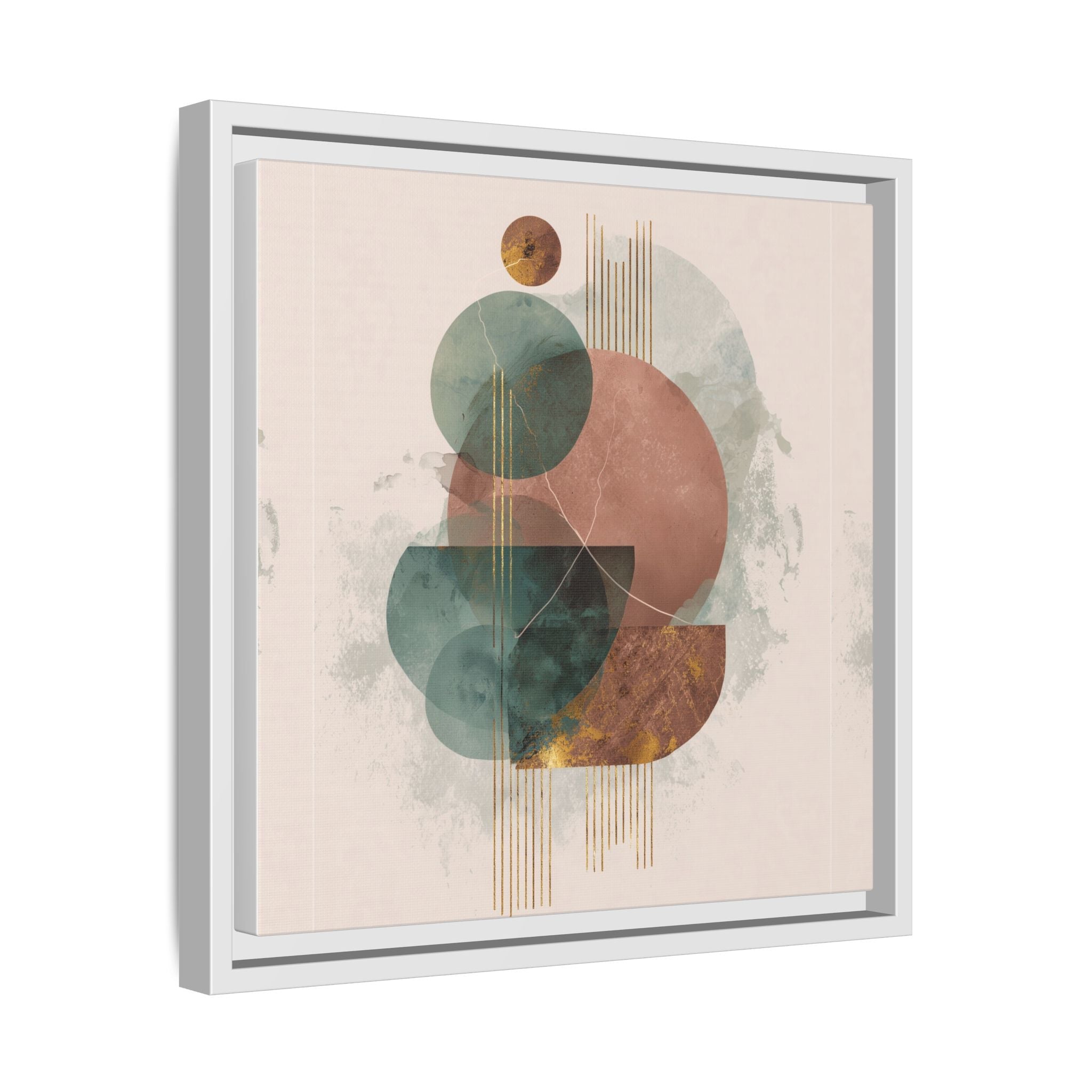Translucent Geometries: Abstract Circles, Mid-Century Minimalism, Watercolor Layers   |   Custom Orders Accepted