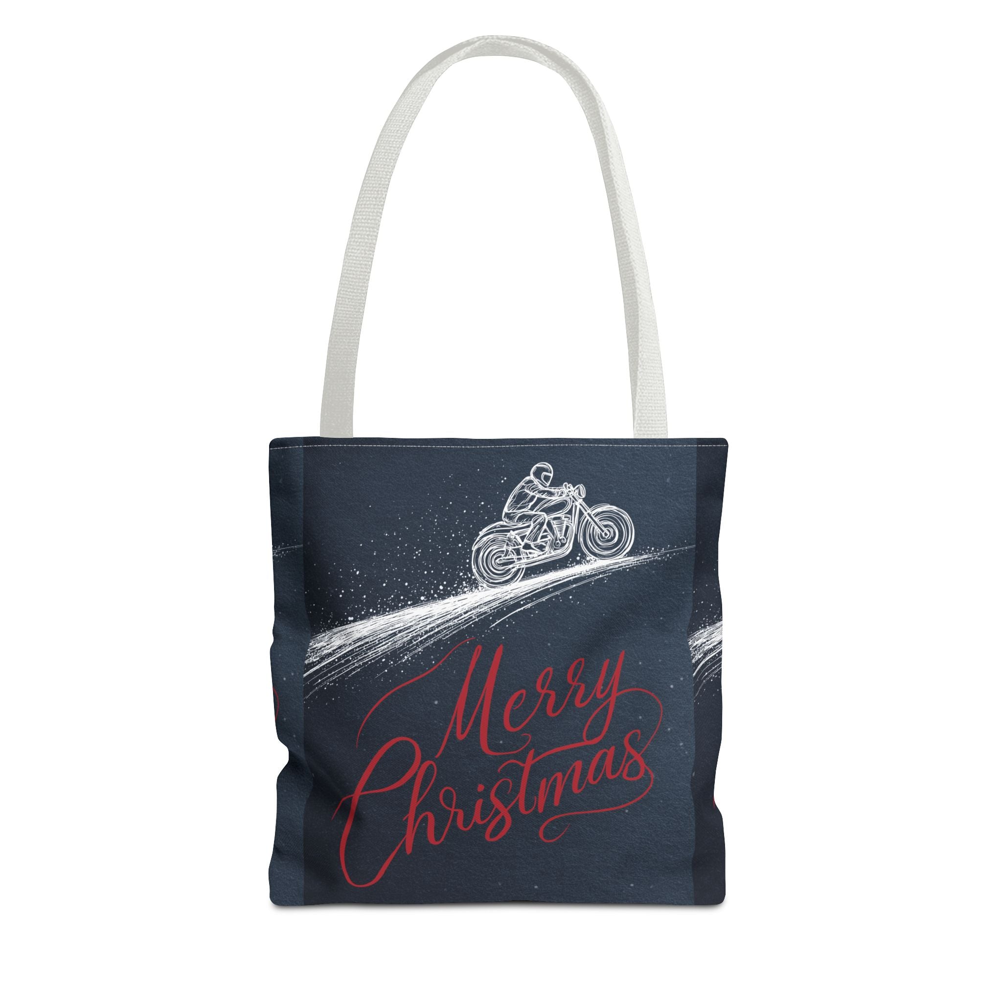 Motorbike Riding Dad Christmas Tote Bag (AOP)