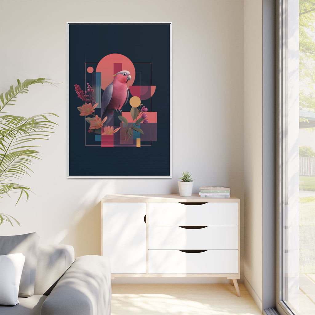 Geometric Rose Galah: Digital Art Deco, Retro-Futuristic Parrot Composition   |    Custom Orders Available