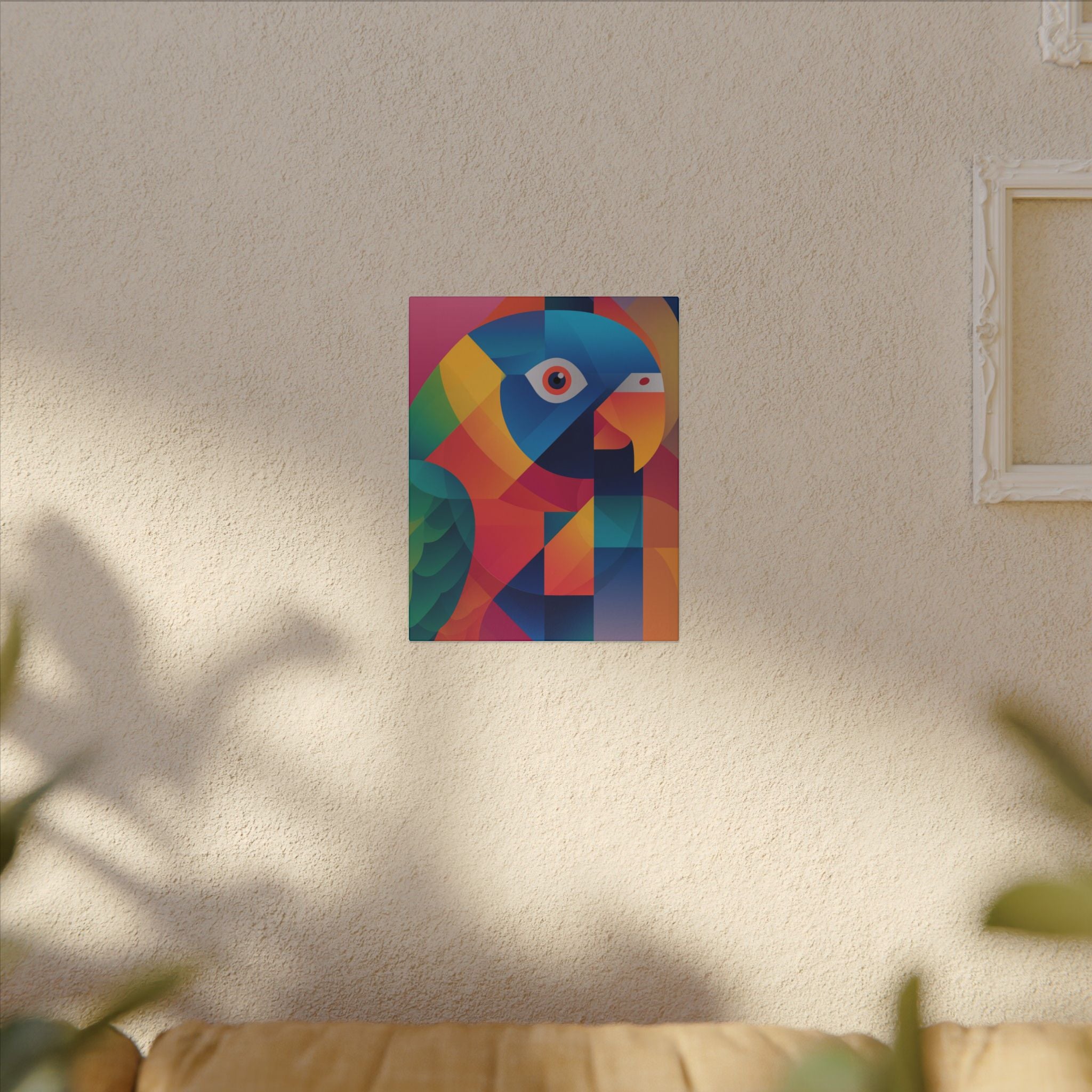 Prismatic Parrot: Cubist Digital Art, Geometric Color Explosion   |    Custom Orders Available