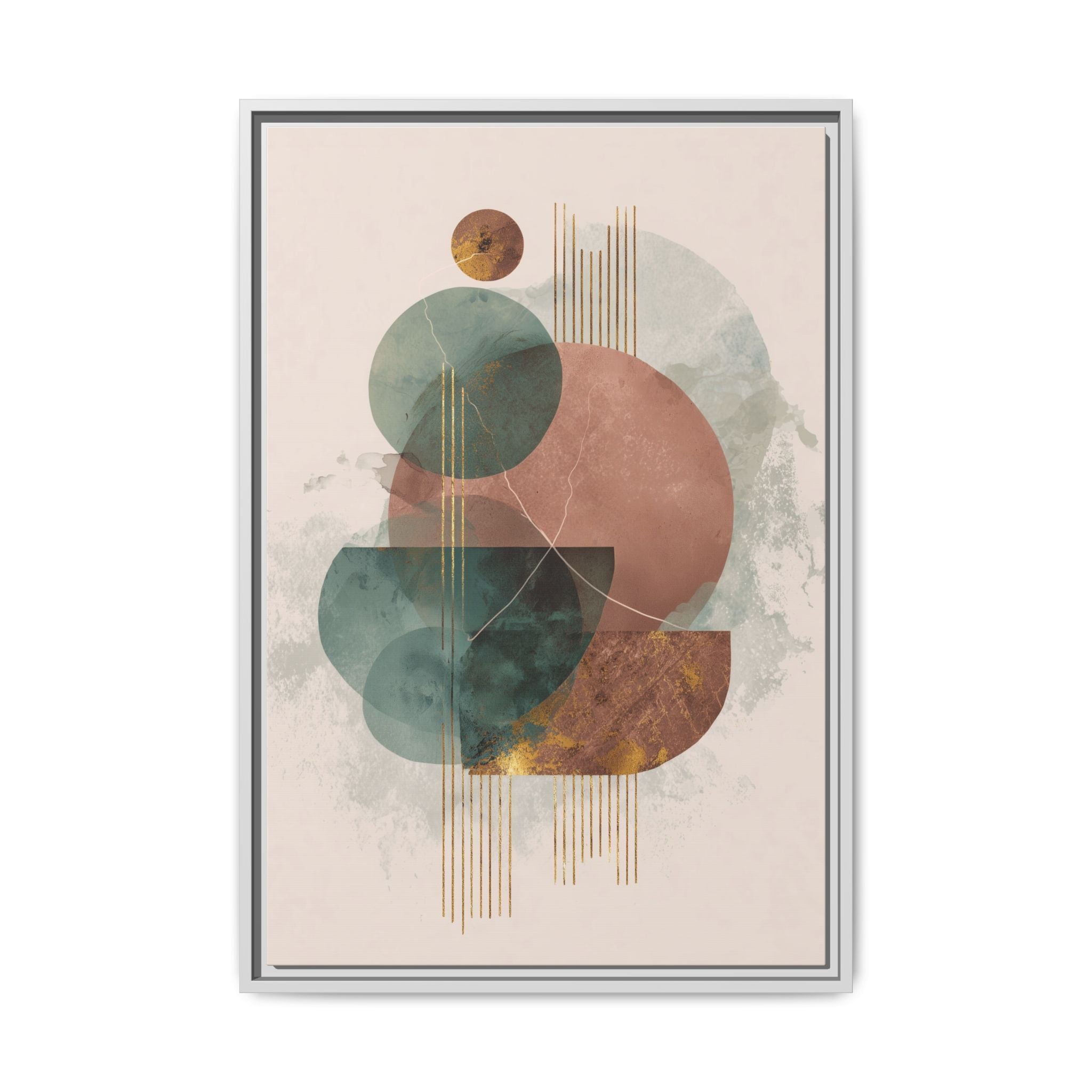 Translucent Geometries: Abstract Circles, Mid-Century Minimalism, Watercolor Layers   |   Custom Orders Accepted