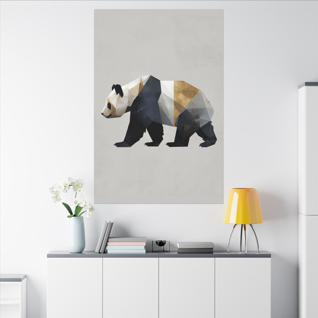 Geometric Panda: Minimalist Digital Art, Polygonal Wildlife Design, Contemporary Graphic Illustration   |  Personalized & Custom Orders
