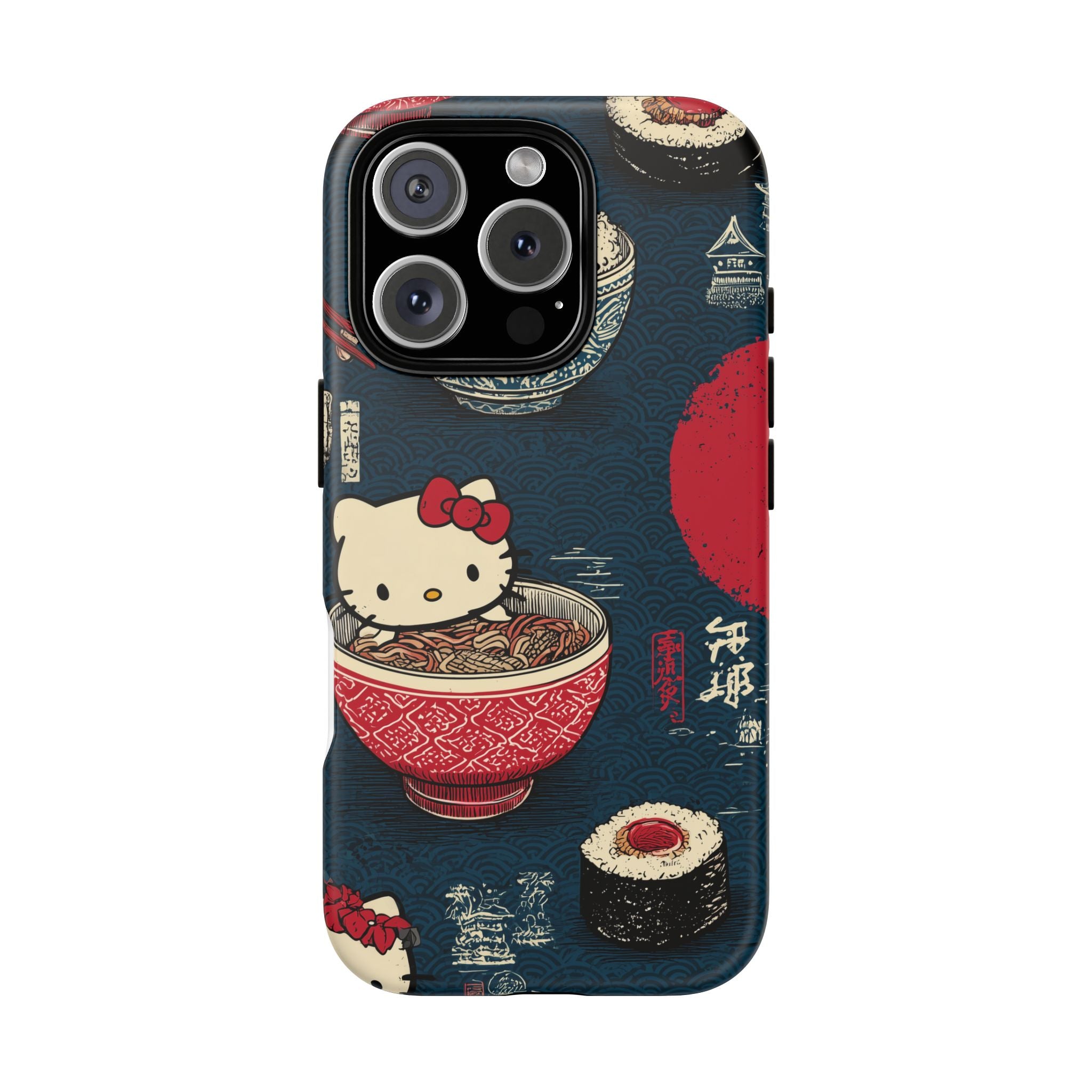 Japanese Kitty Sushi Vibrant Phone Case - Tough Case | Funky, Colorful, Unique Design for Gift, Accessory, Protection, Trendy