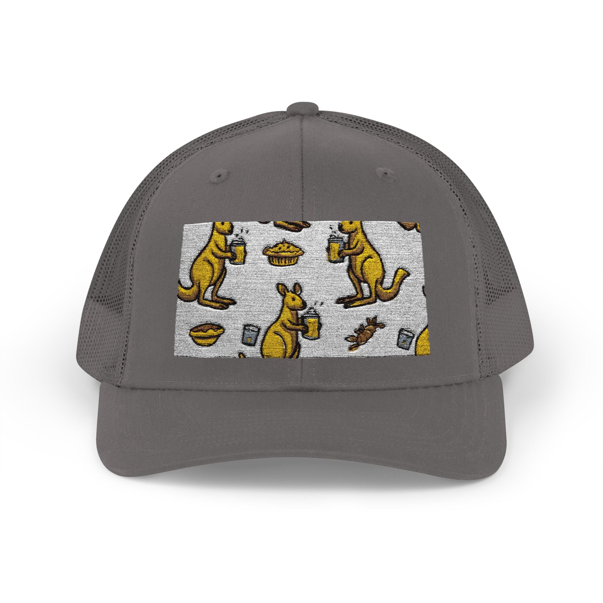 Kangaroo Pattern Snapback Cap, Fun Trucker Hat, Casual Summer Accessory, Gift for Animal Lovers, Unique Outdoor Wear