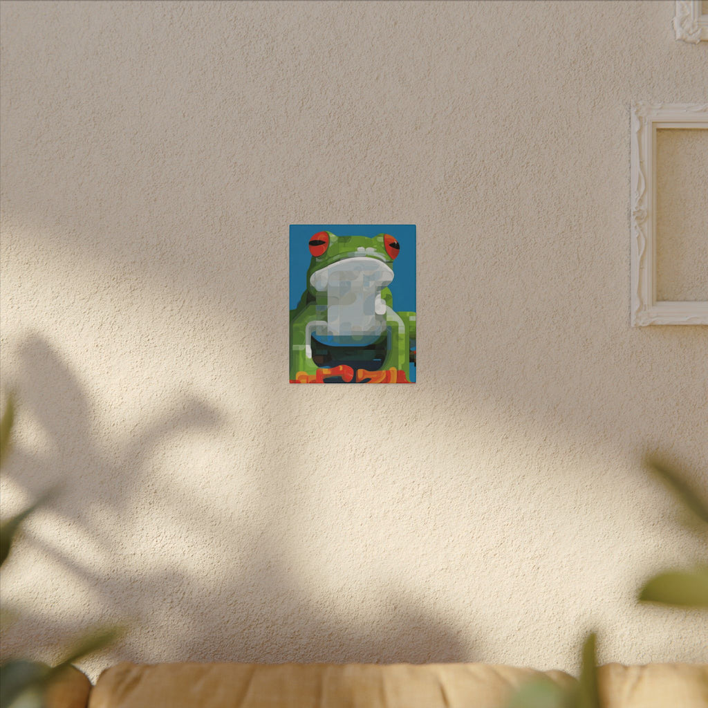 Pixelated Amphibian: Geometric Frog Design, Digital Mosaic Art   |    Custom Orders Available