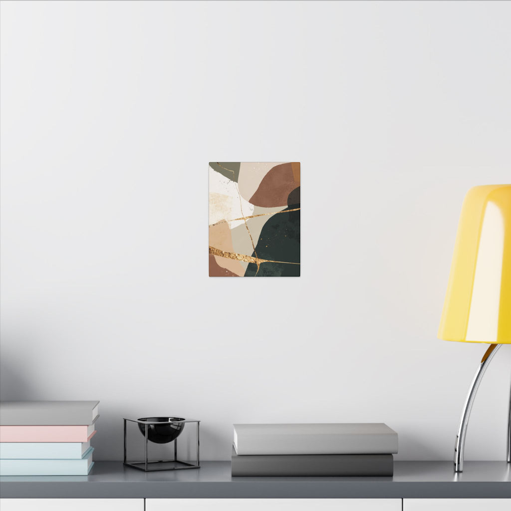 Canvas Print, Abstract Earthy Gold Wall Art, Modern Designer Home Decor, Stretched Matte Canvas; Thick, Multi-Size, Office Decor