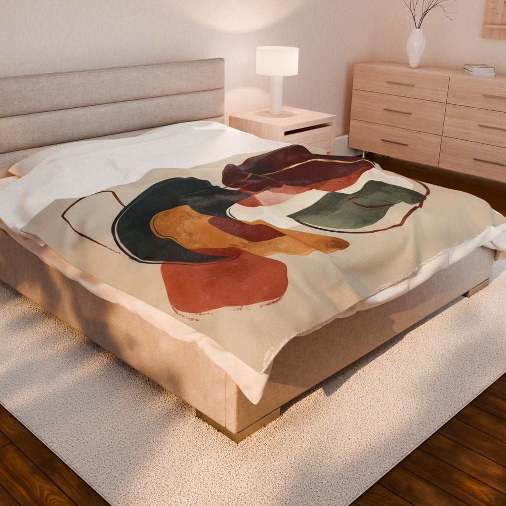 Organic Geometry: Layered Shapes in Earthy Tones, Mid-Century Modern Abstract   |    Custom Orders Available