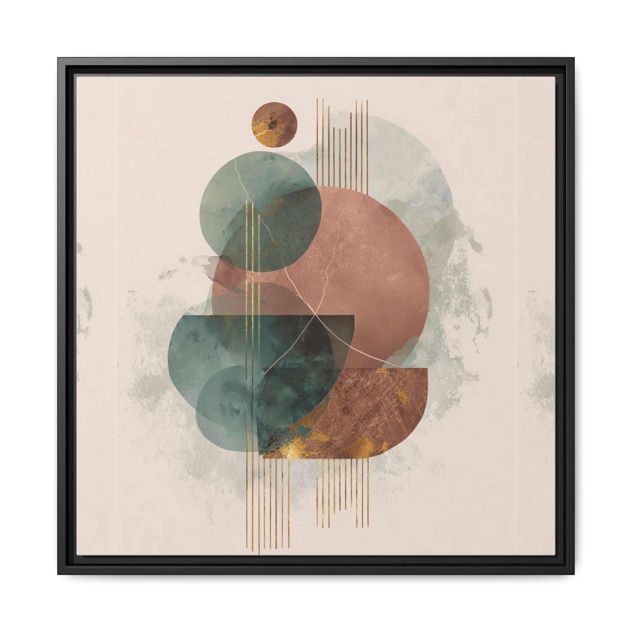 Translucent Geometries: Abstract Circles, Mid-Century Minimalism, Watercolor Layers   |   Custom Orders Accepted