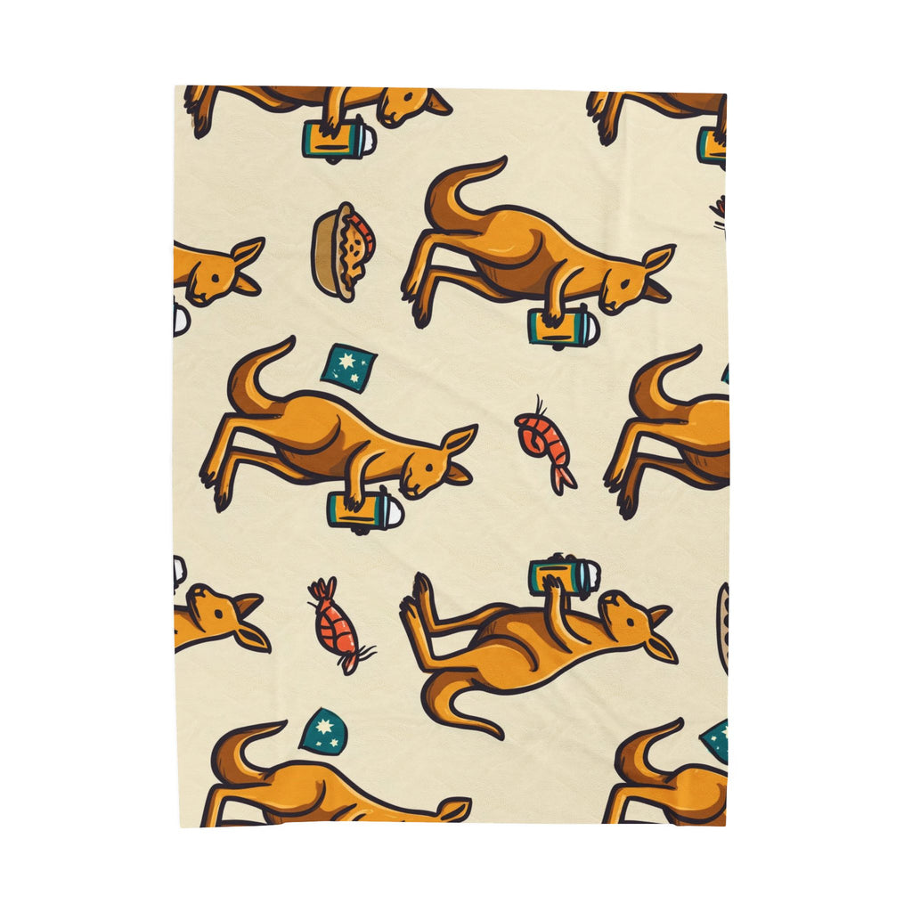 Kangaroo Cocktail Party: Australian Themed Pattern, Graphic Design Illustration   |   Custom Orders Accepted