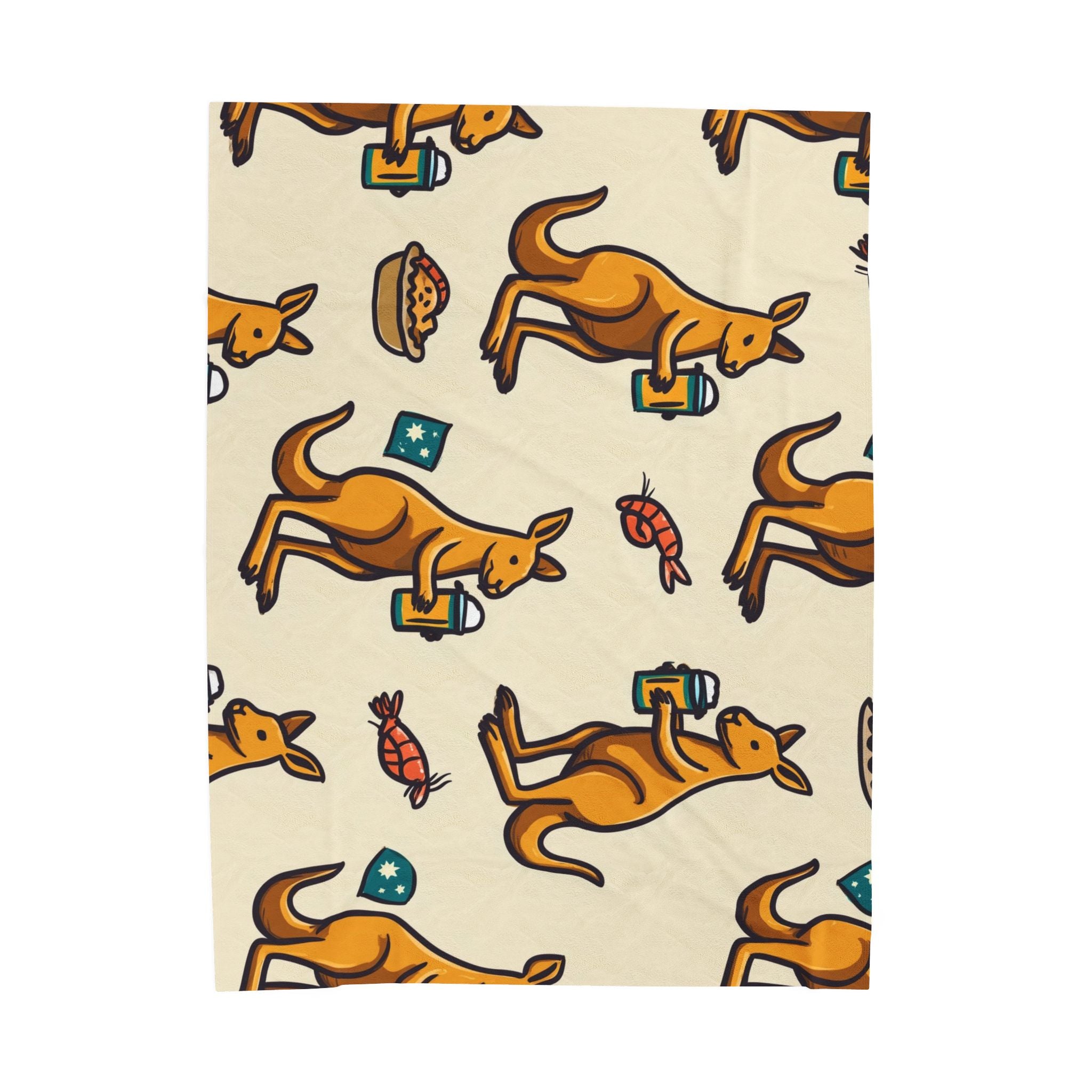 Kangaroo Cocktail Party: Australian Themed Pattern, Graphic Design Illustration   |   Custom Orders Accepted