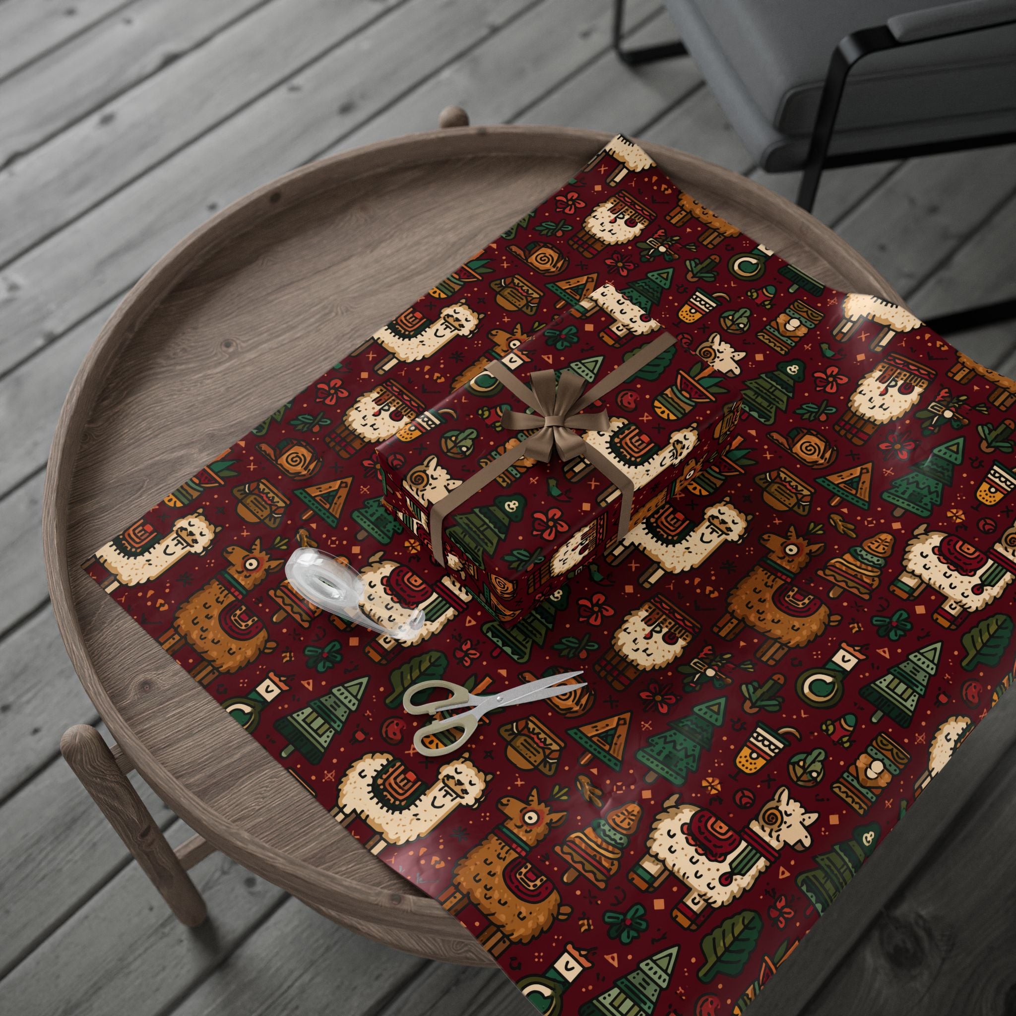 Wrapping Paper, Peruvian Style, Llamas & Alpacas, Inca Design, Gift Wrap, Holiday Gift Wrap, Party Supplies, Decorative Paper, Crafting