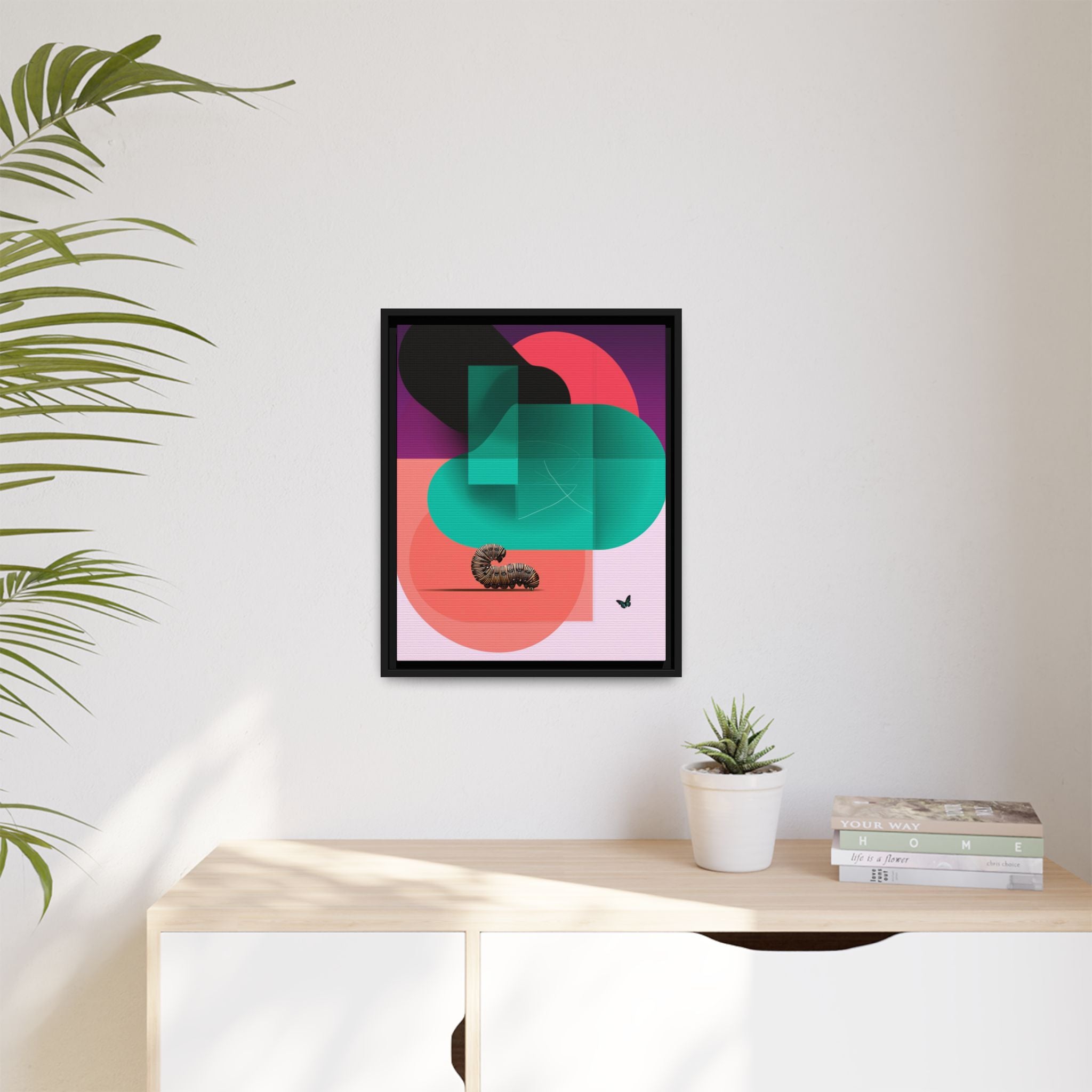 Metamorphosis of Color: Geometric Abstract Butterfly Design, Translucent Shapes Composition   |    Custom Orders Available