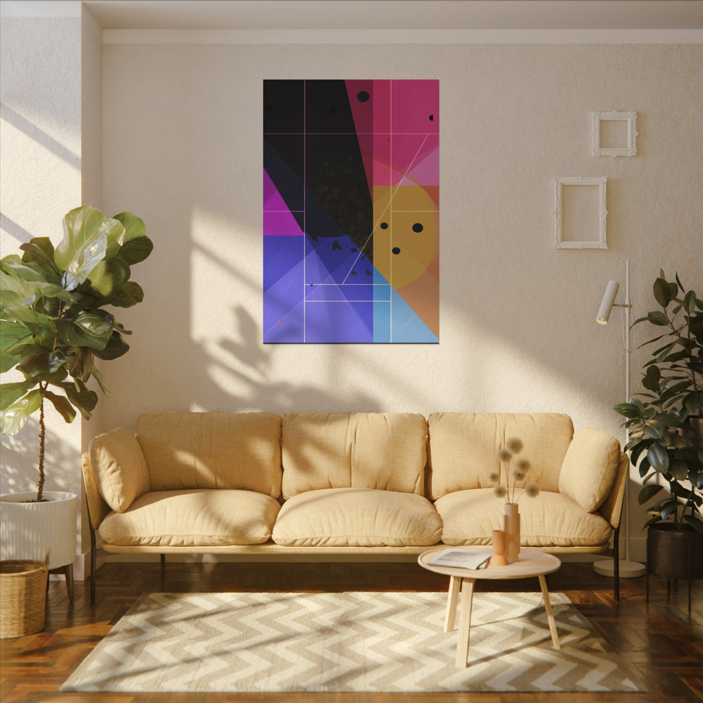 Geometric Intersections: Angular Minimalism, Digital Constructivism, Chromatic Grid Composition   |   Custom Orders Accepted